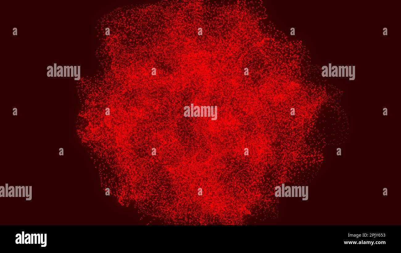 Sphères de maillage vectorielles abstraites. Vague de particules. Ondule avec des points et des lignes de connexion sur un arrière-plan sombre. Arrière-plan futuriste abstrait. Banque D'Images