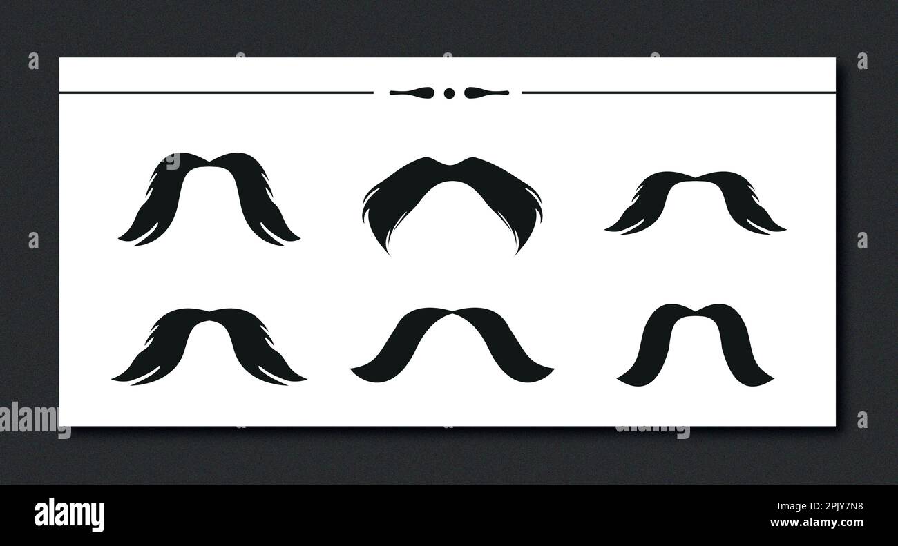 Collection de moustache, poils du visage, symbole vectoriel Illustration de Vecteur