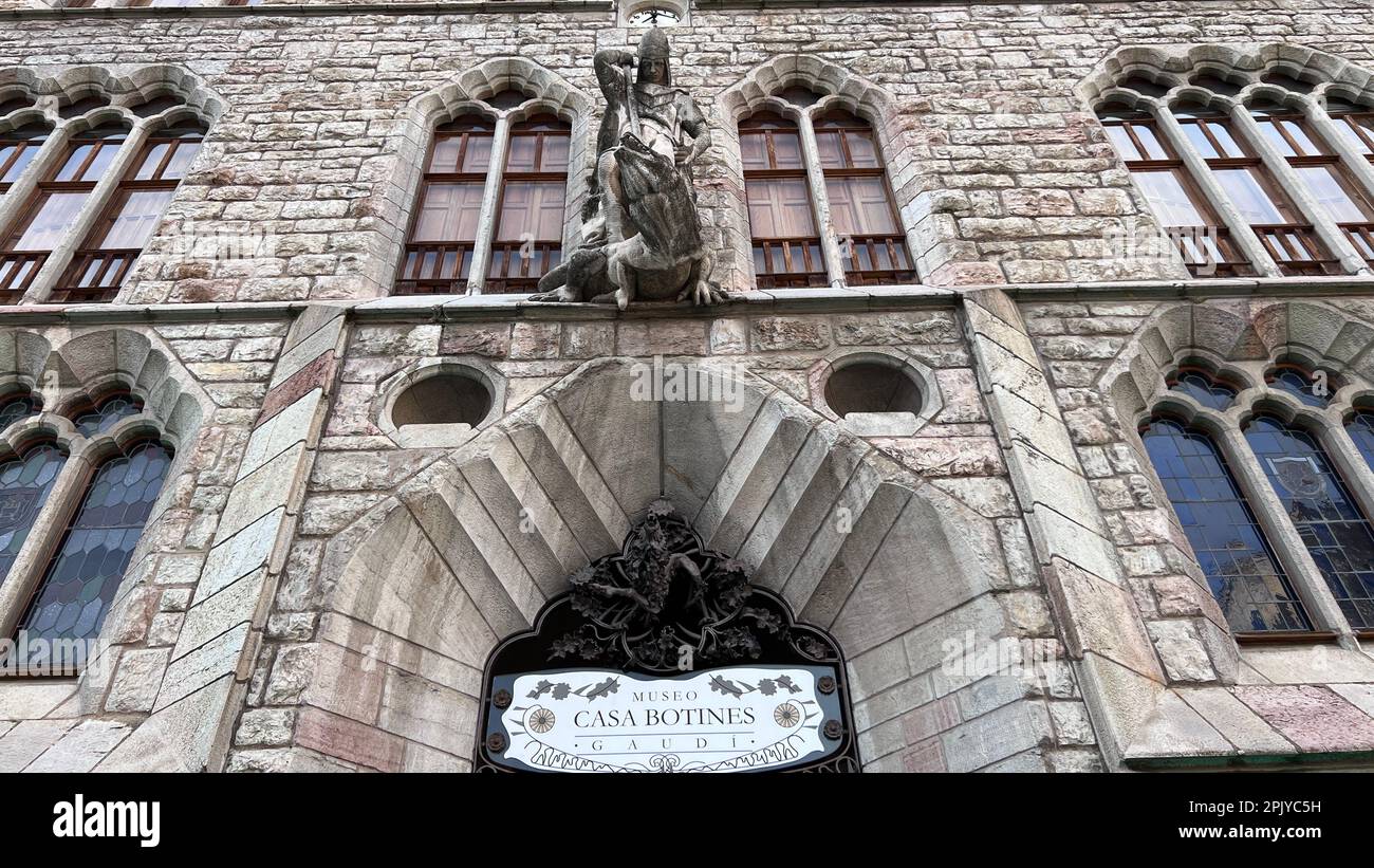 La maison Botines est le plus grand musée Antonio Gaudí dans le monde Banque D'Images