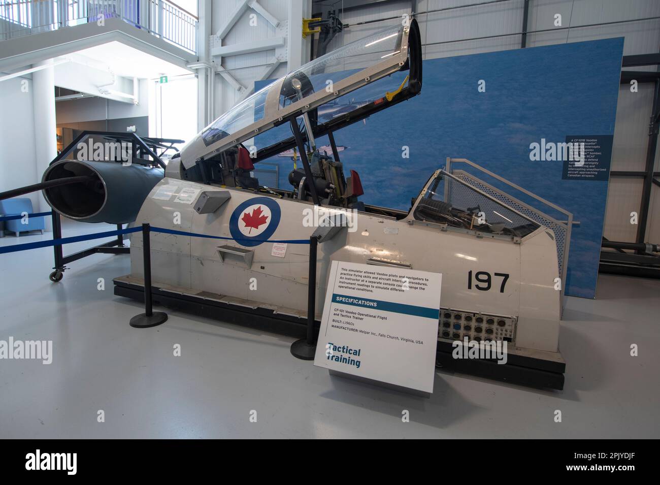 CF-101 Voodoo Simulateur de vol opérationnel au Musée royal de l'aviation de l'Ouest du Canada à Winnipeg (Manitoba), Canada Banque D'Images