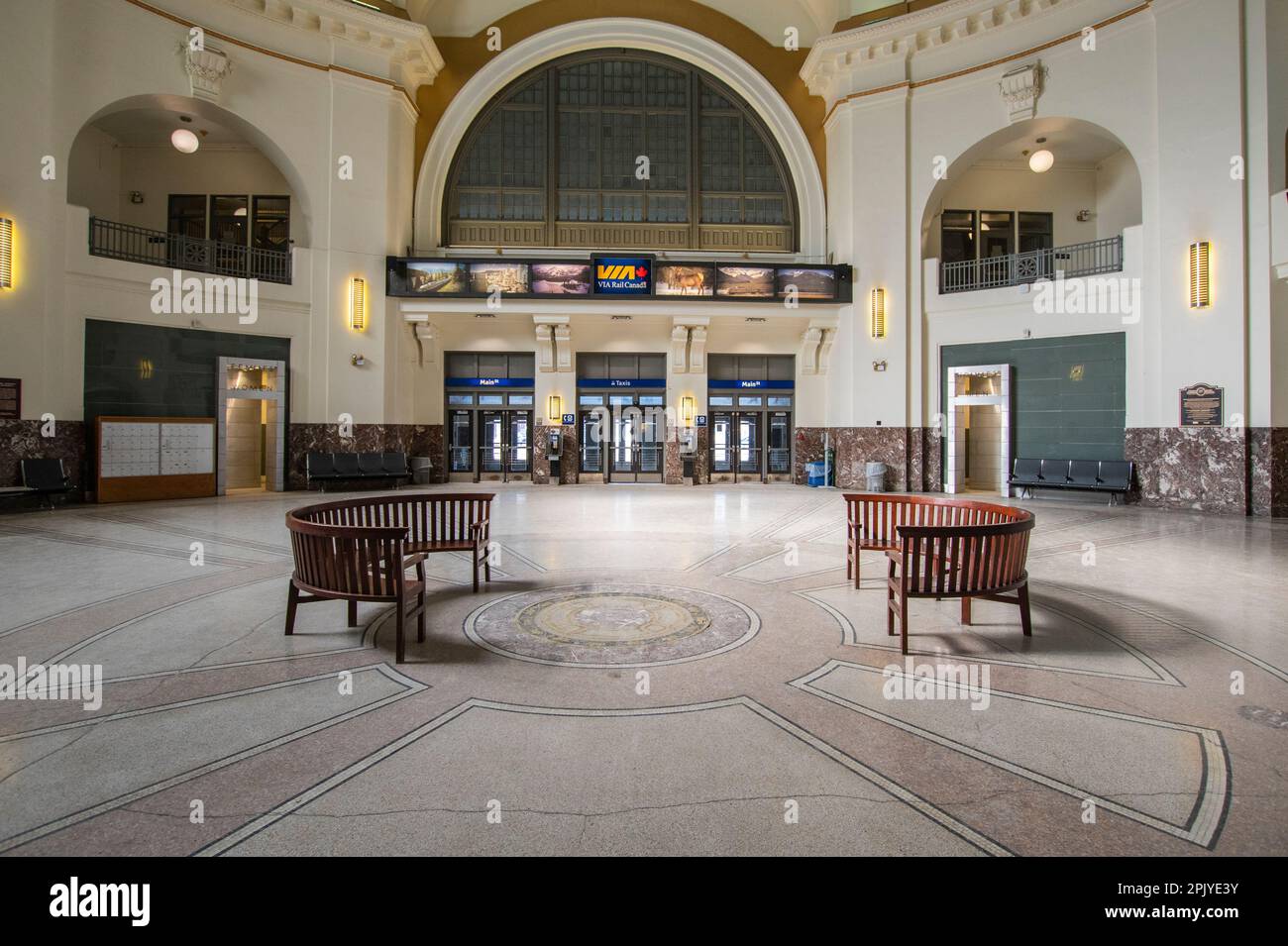 À l'intérieur de Union Station à Winnipeg, Manitoba, Canada Banque D'Images