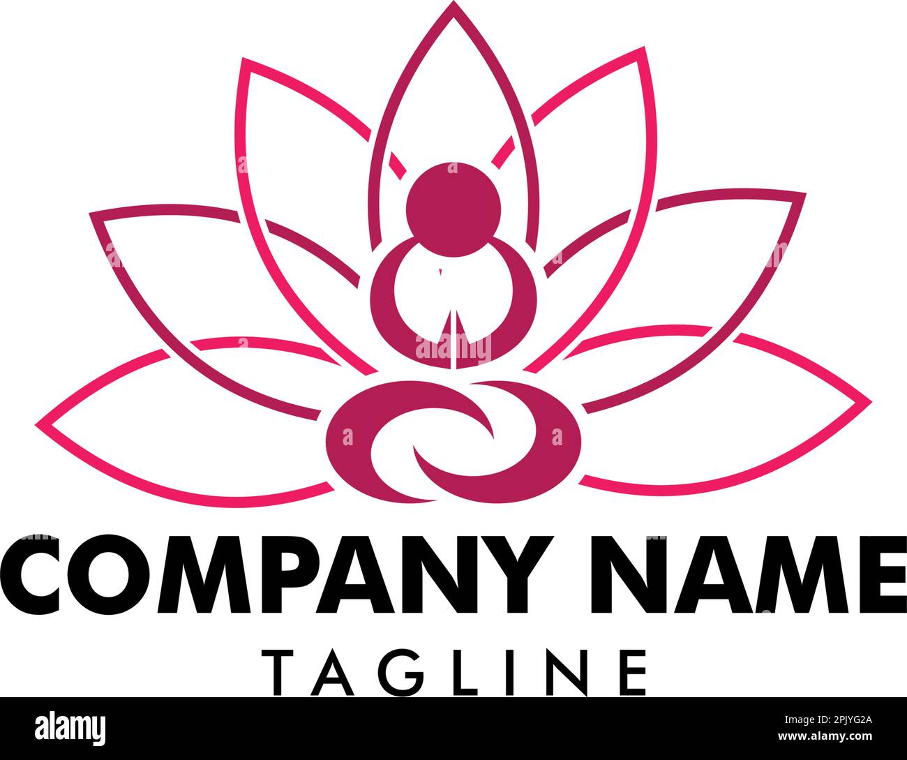 Modèle vectoriel avec logo yoga Illustration de Vecteur