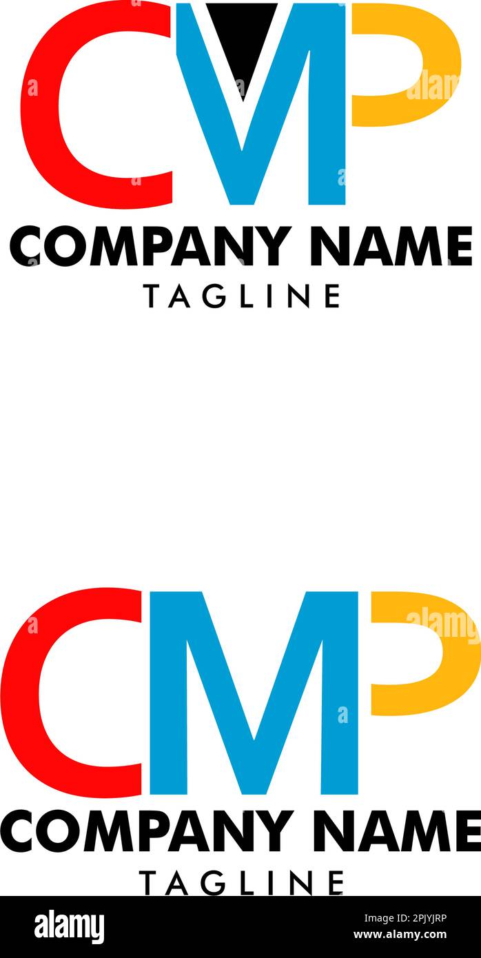 Jeu de vecteur de conception du logo CMP de la lettre initiale Illustration de Vecteur