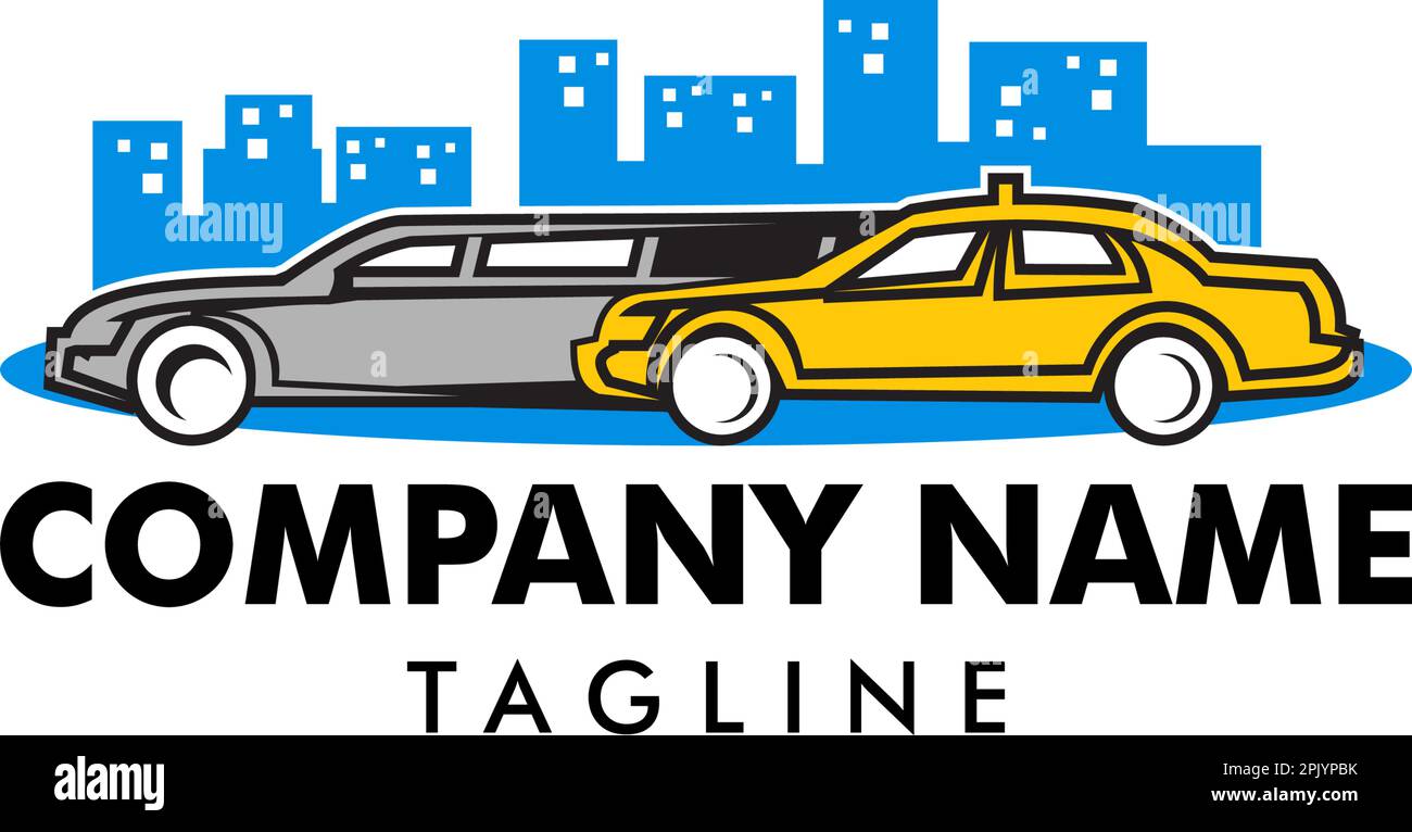 Logo limousine et taxi Illustration vectorielle, silhouette de la voiture, Design concept Automotive Illustration de Vecteur