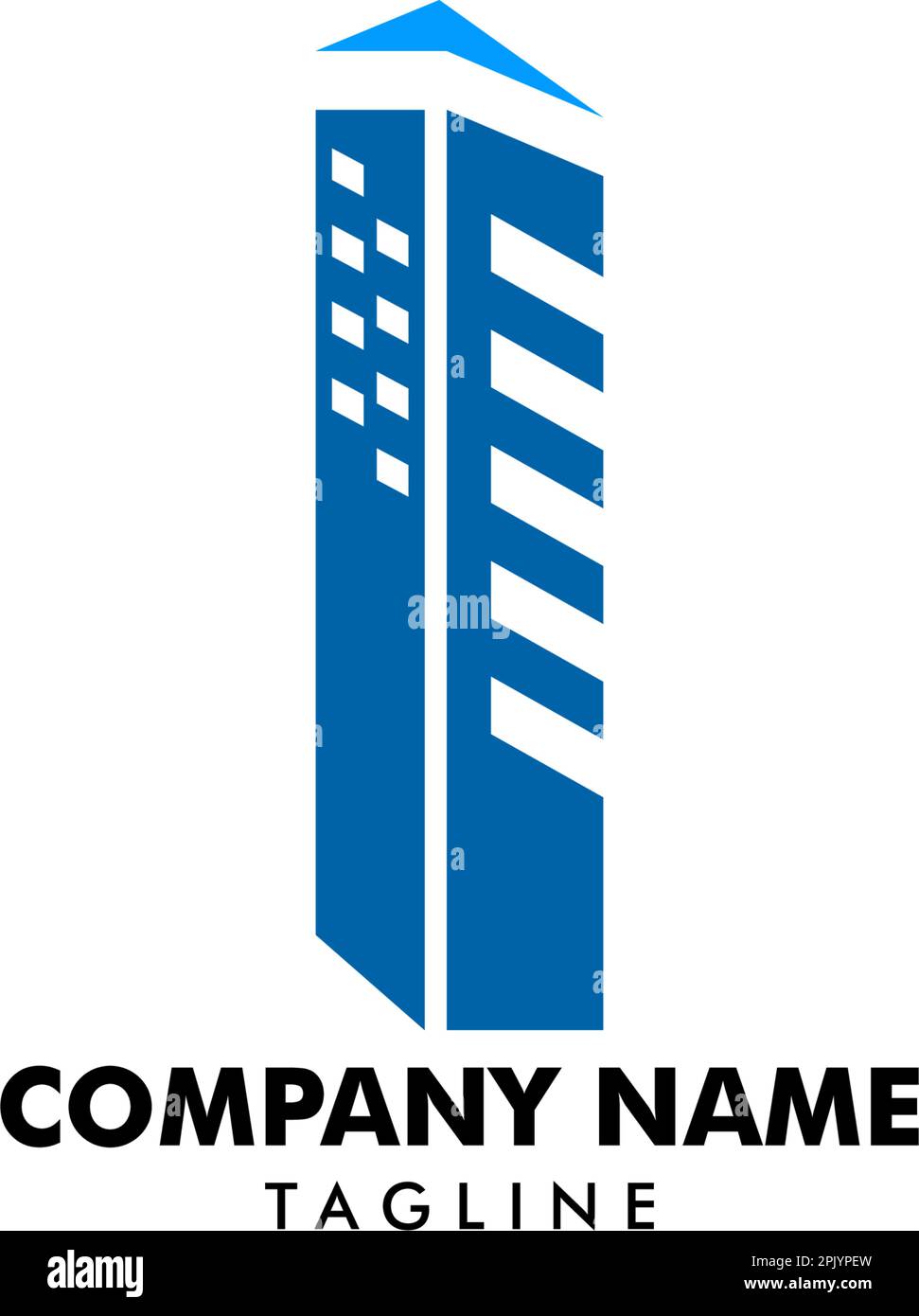 Lettre I avec le logo de Building for Construction Company Illustration de Vecteur
