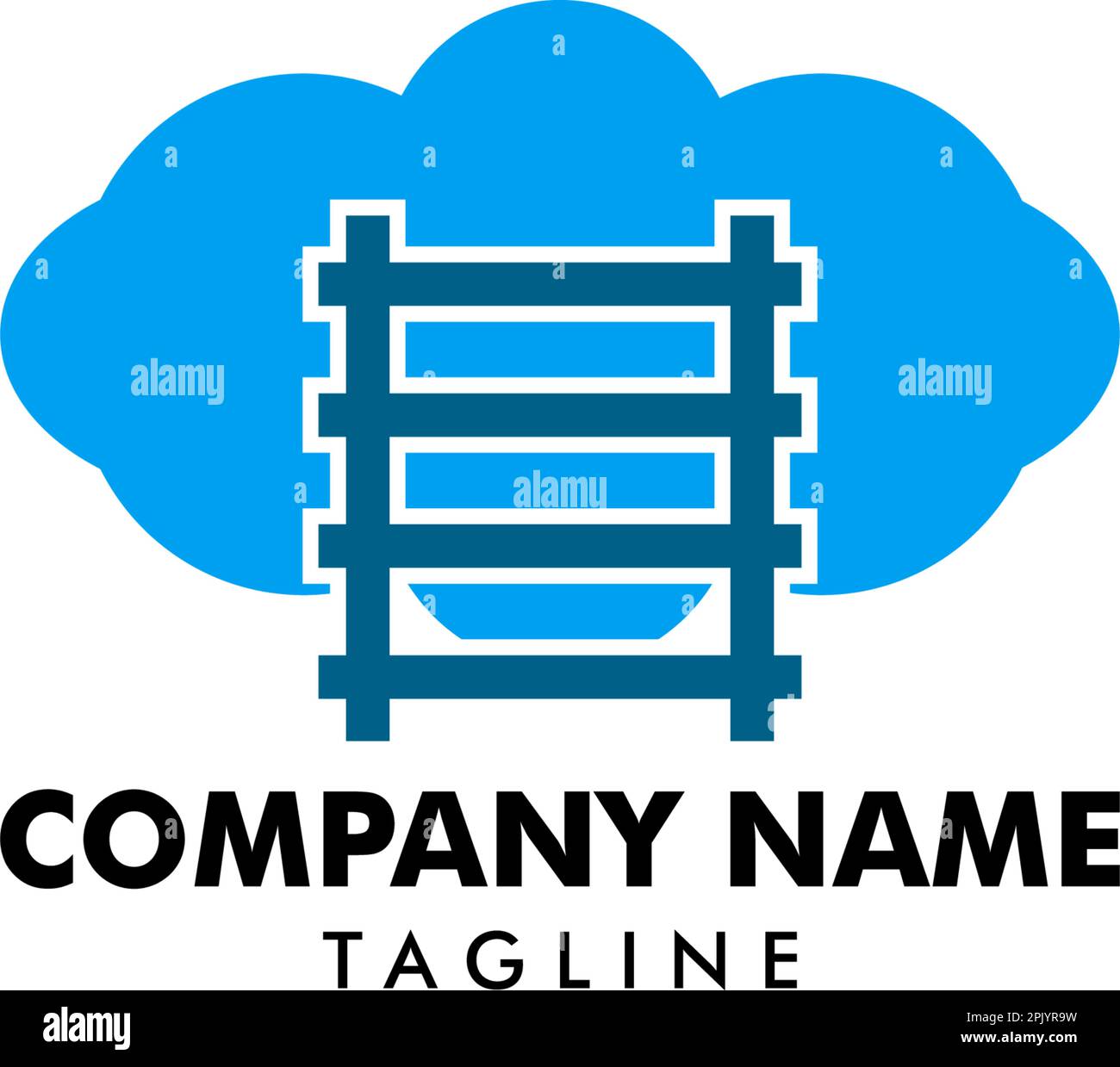 Modèle de logo vectoriel d'icône en schéma contacts et nuage Illustration de Vecteur