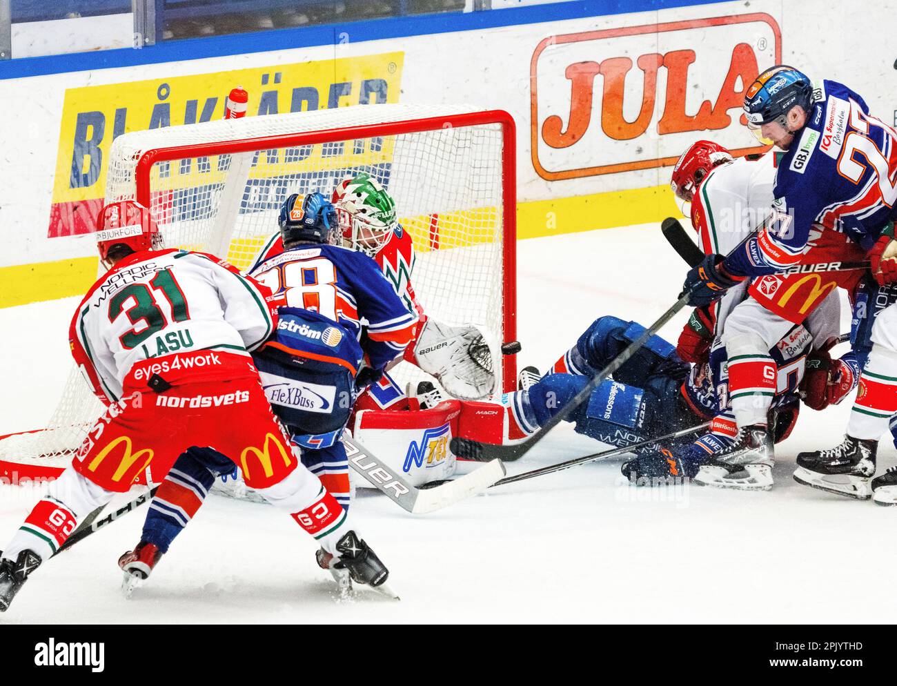 3 Lakers de Vaxjo - Frolunda HC Banque D'Images