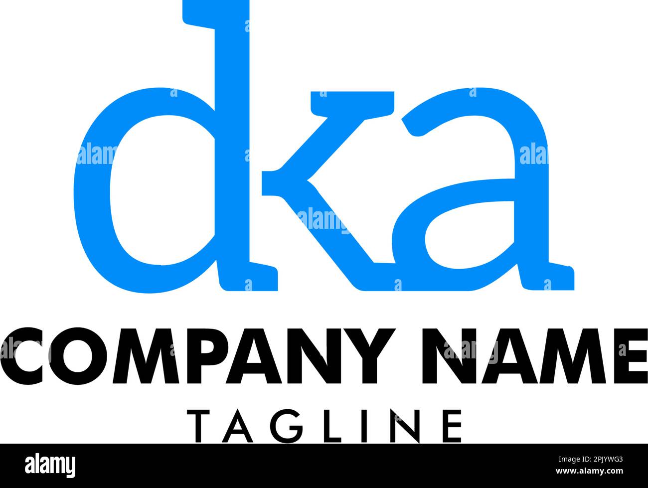 Modèle de logo DKA de la lettre initiale Illustration de Vecteur