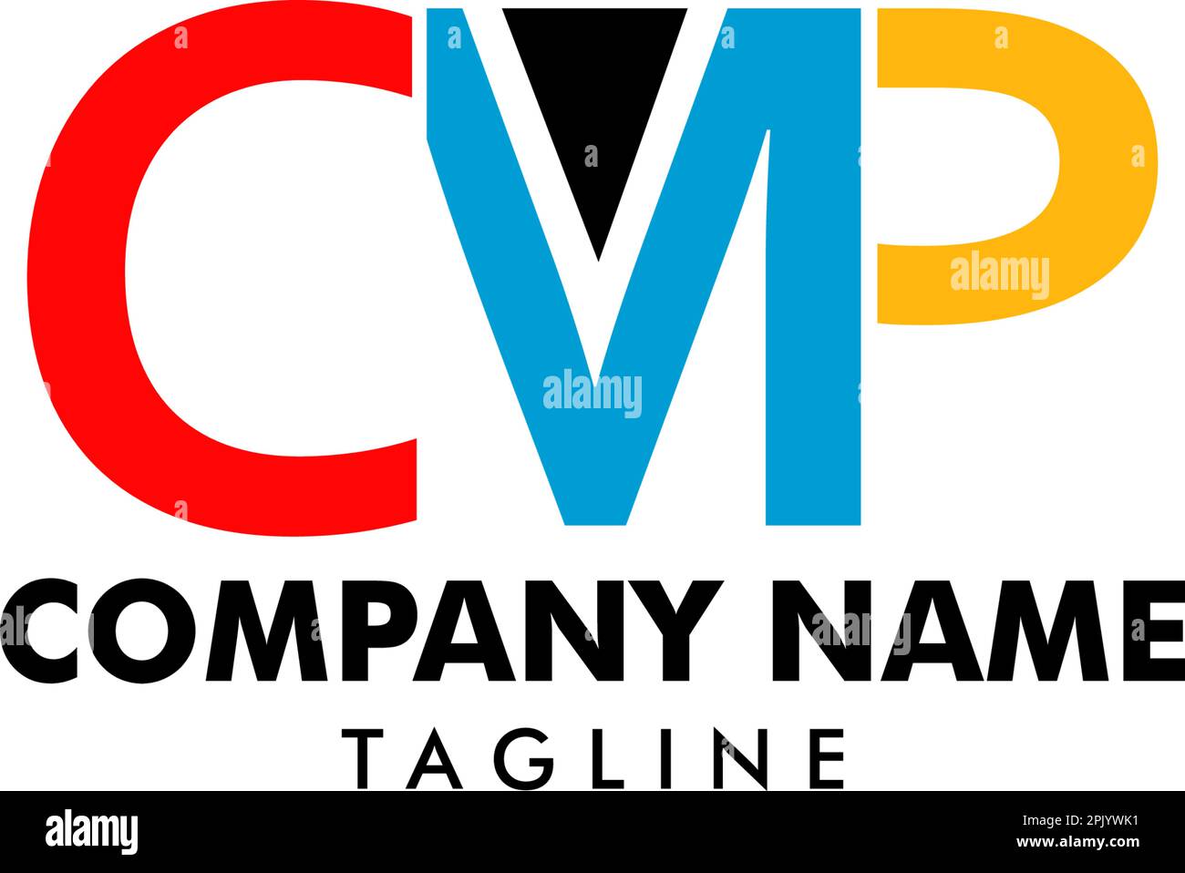 Lettre initiale CMP logo Design vecteur Illustration de Vecteur