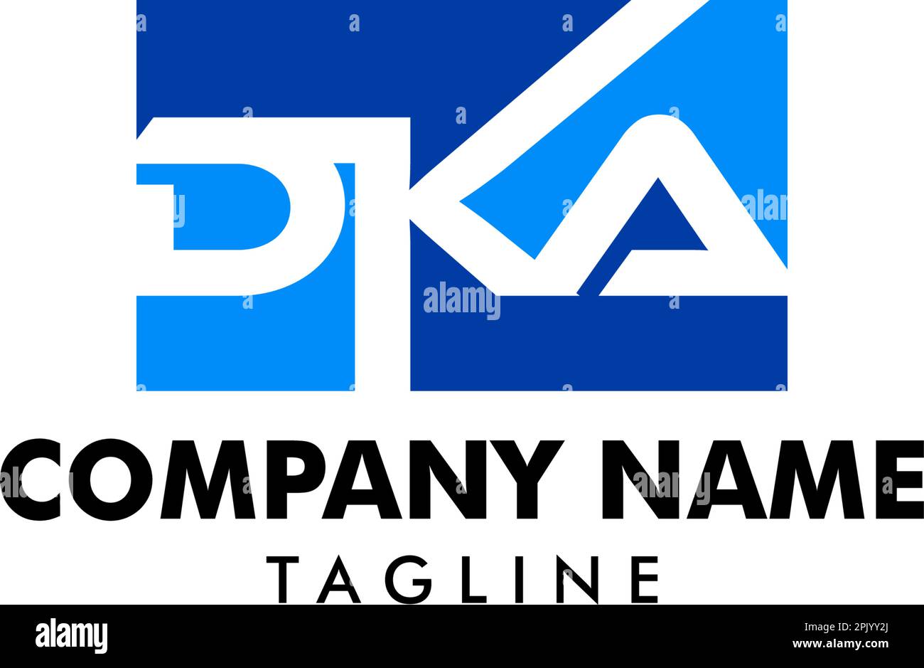 Modèle de logo DKA de la lettre initiale Illustration de Vecteur