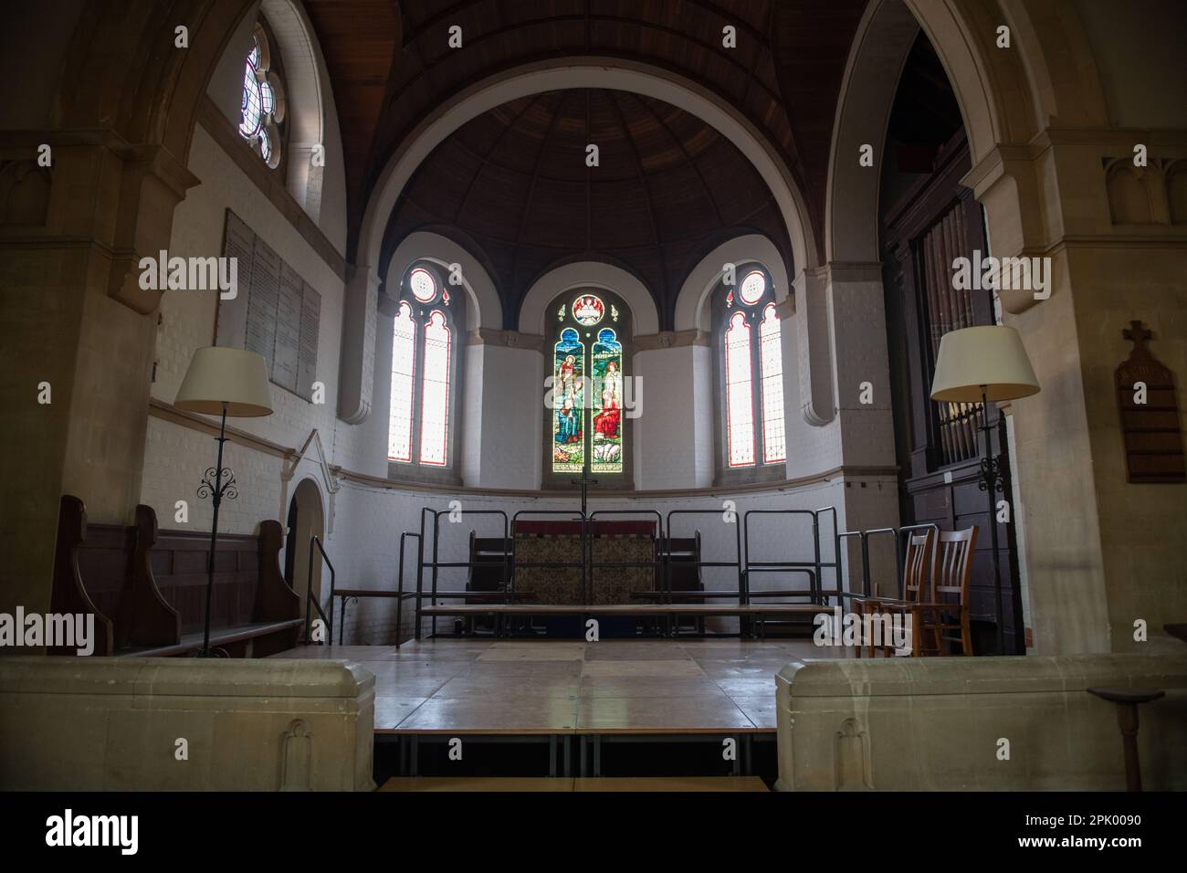 Intérieur de l'église Saint-Pierre, Wallingford Banque D'Images