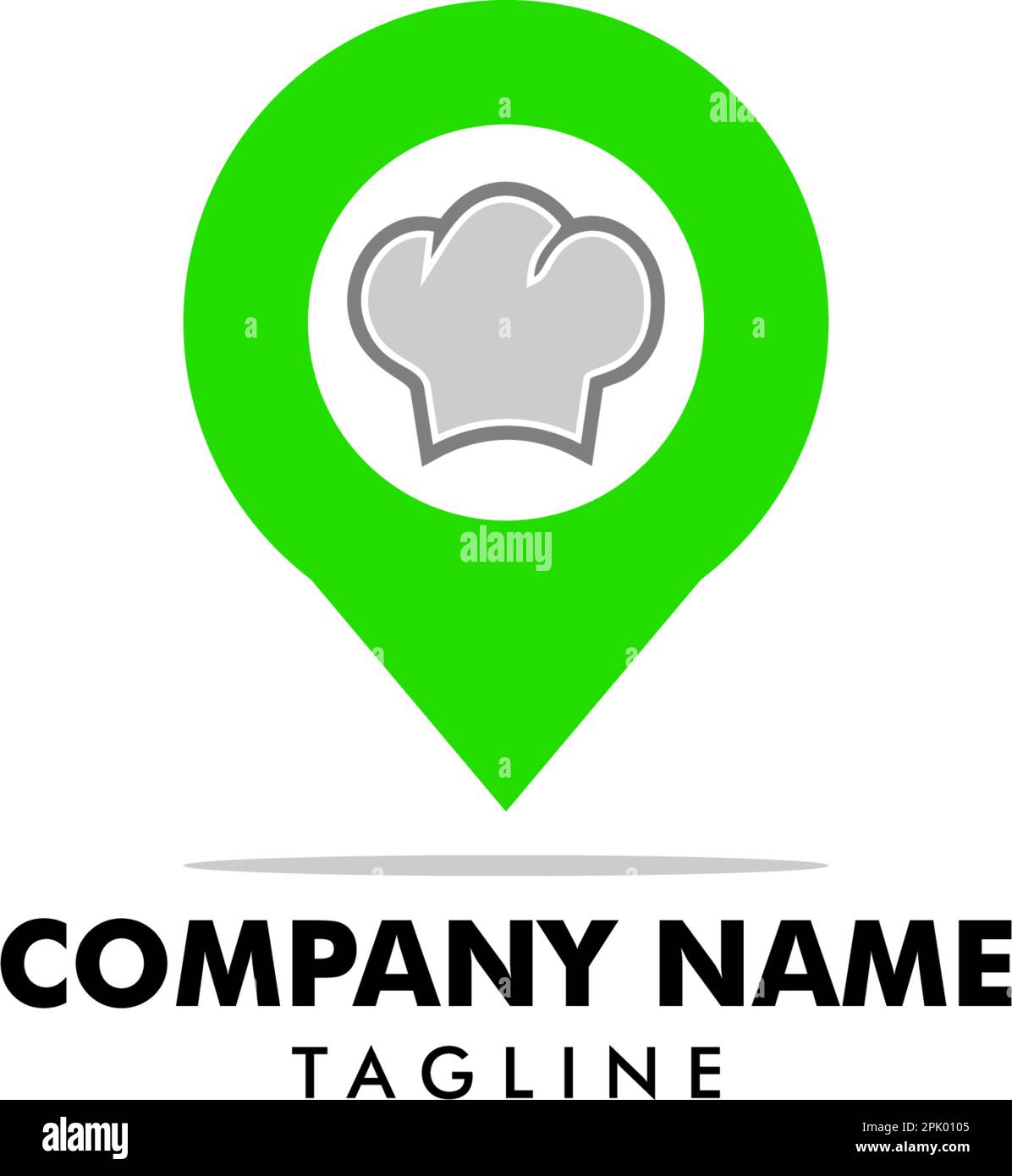 Modèle de conception du logo Food point Illustration de Vecteur