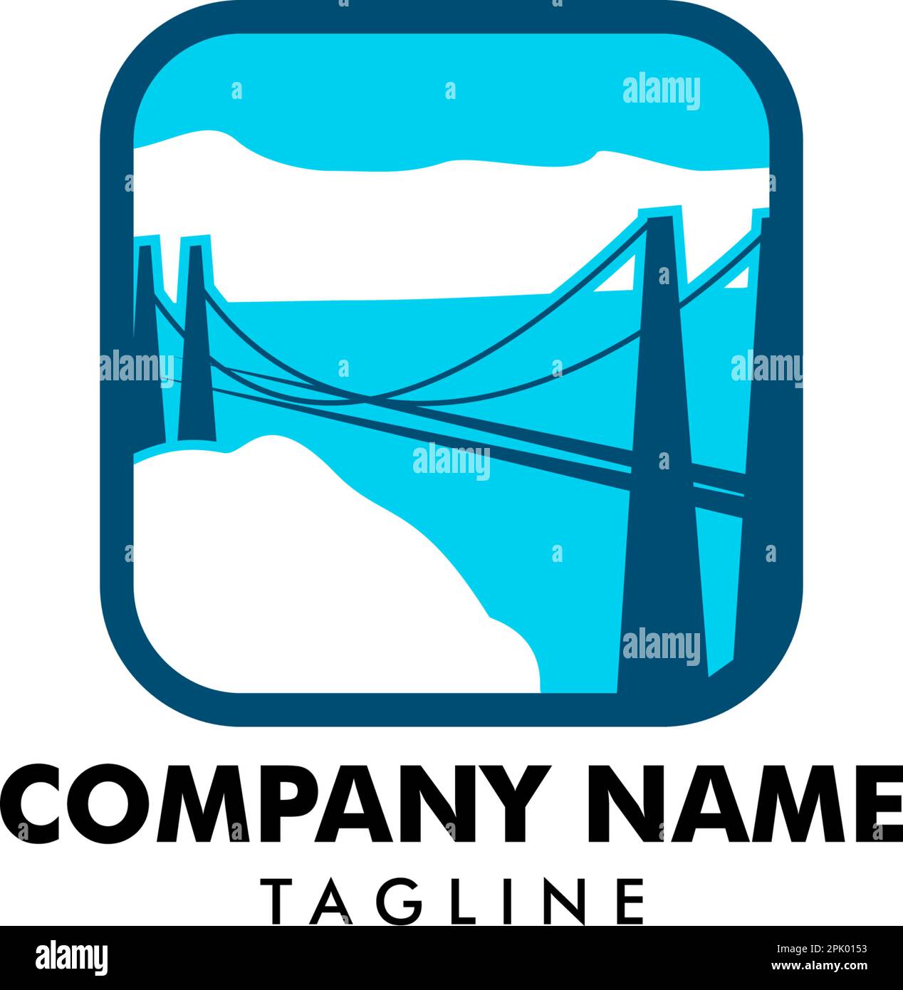 L'icône du logo Colorado Street Bridge crée une illustration vectorielle Illustration de Vecteur