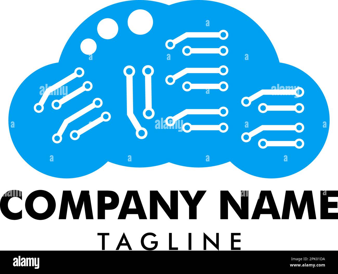 Modèle de conception du logo de la technologie Cloud Illustration de Vecteur