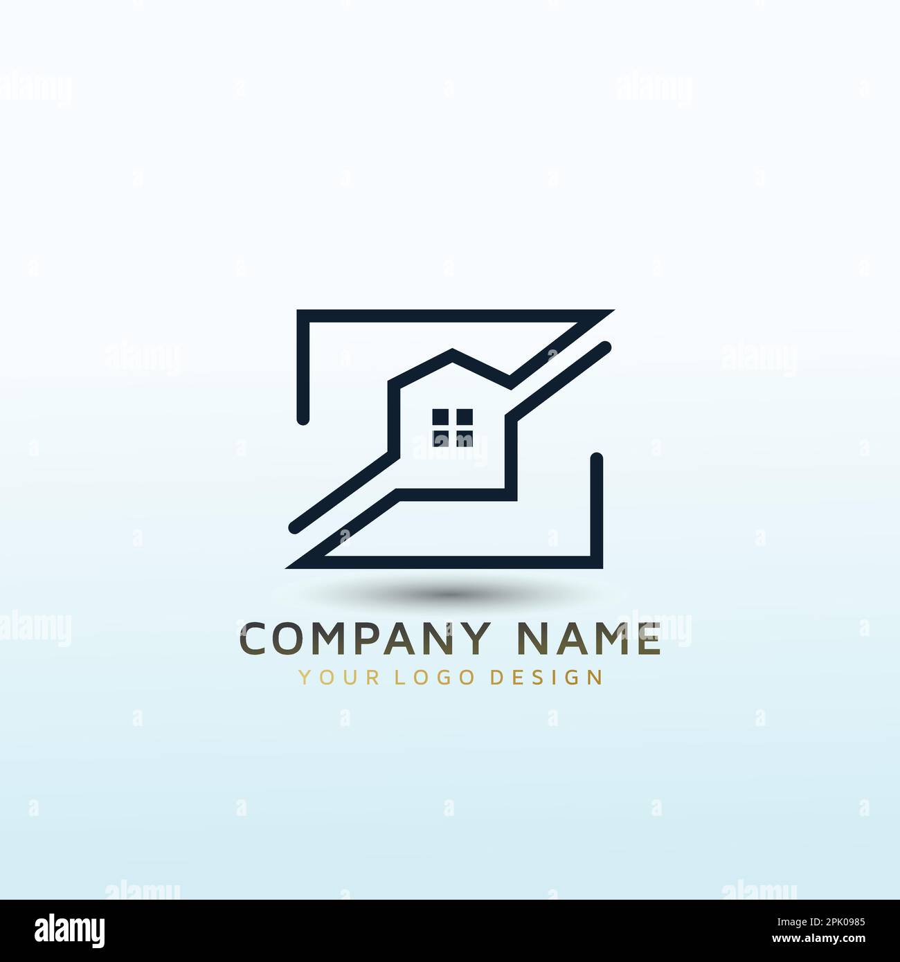 Abstrait et unique logo immobilier lettre Z Illustration de Vecteur