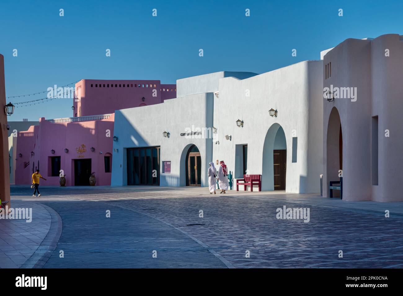 Le vieux port de Doha redéveloppe dans le quartier Mina Box Park Qatar Banque D'Images