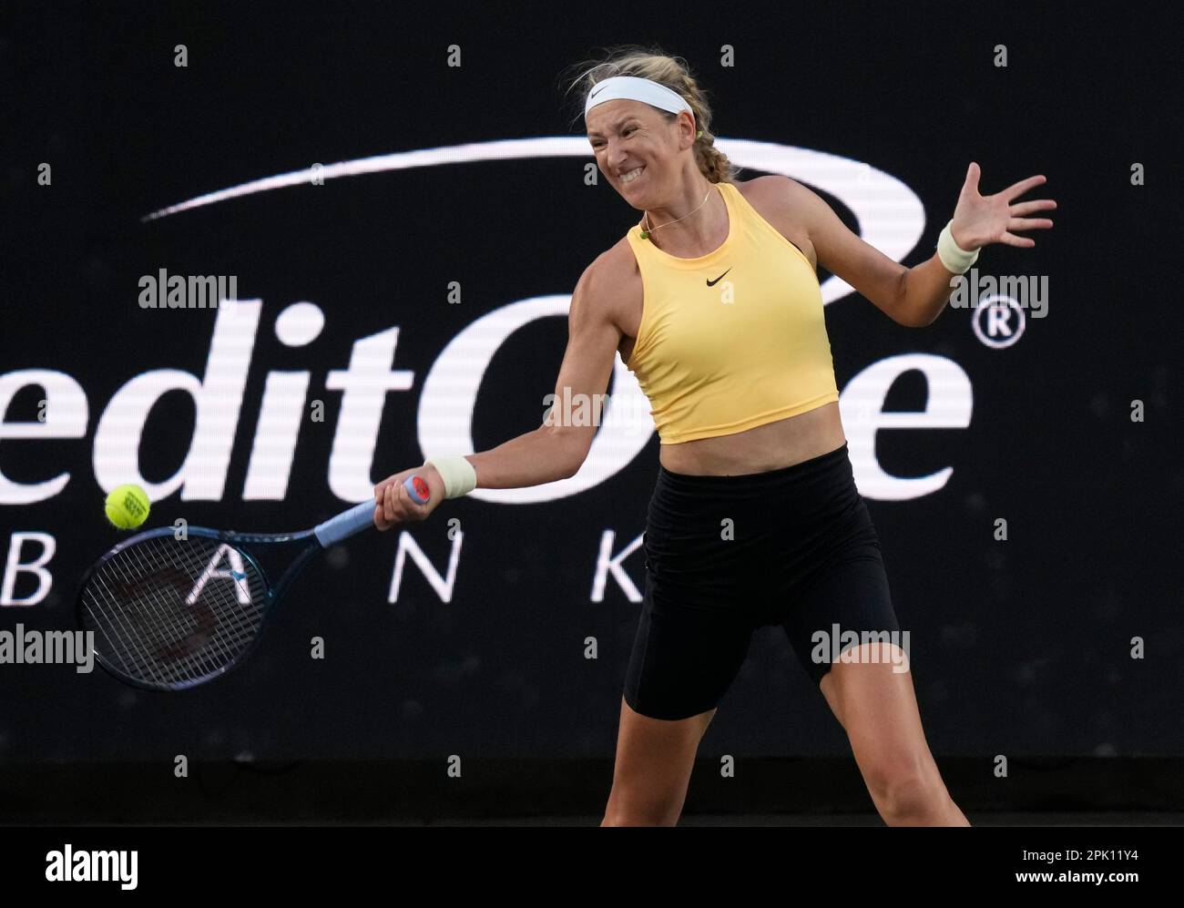 4 avril 2023: Victoria Azarenka (BLR) a battu Sloane Stephens (Etats-Unis) 3-6, 6-3, 6-2, à l'Open de crédit One Charleston joué au Family Circle tennis Centre à Charleston, Caroline du Sud/Etats-Unis © Leslie Billman/Tennisclix/Cal Sport Media Banque D'Images