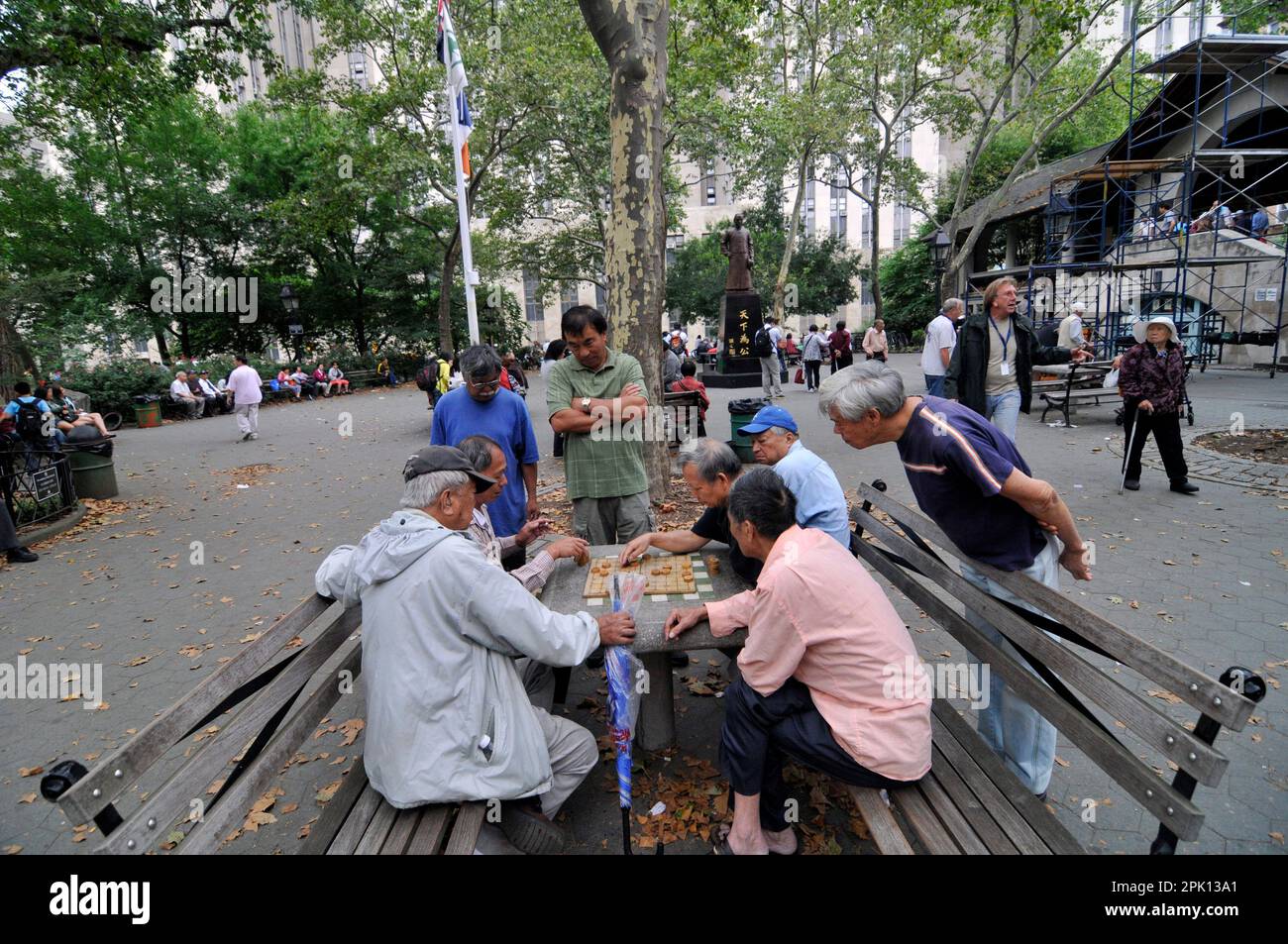 Sun Yat-Sen Plaza au Columbus Park à Chinatown, Manhattan, New York City, États-Unis. Banque D'Images