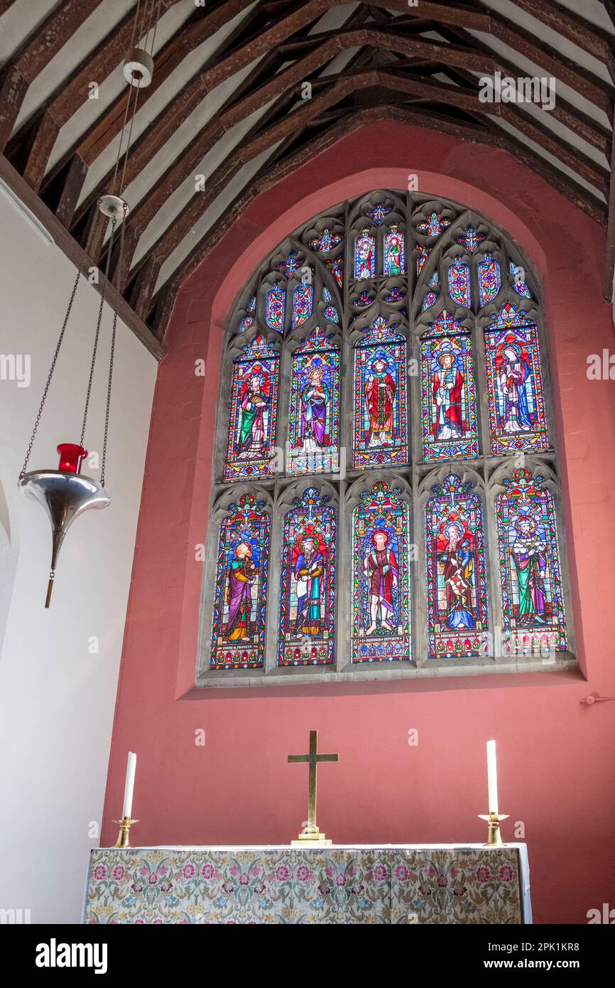 Vitraux, église St Mildred, Kent, Royaume-Uni Banque D'Images