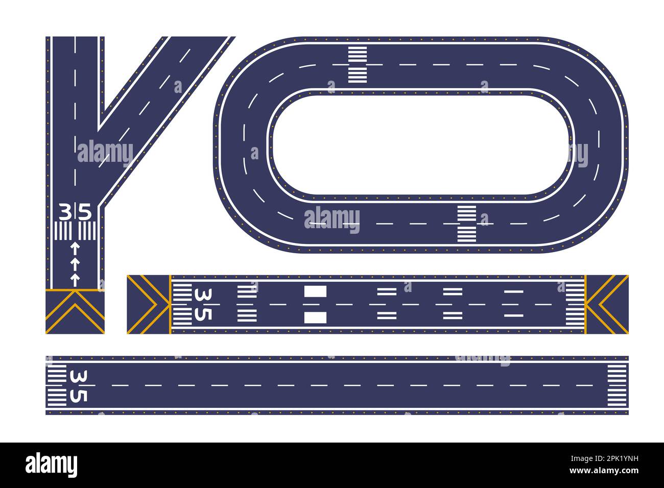 Jeux d'illustrations de dessins animés pour avions d'atterrissage Illustration de Vecteur
