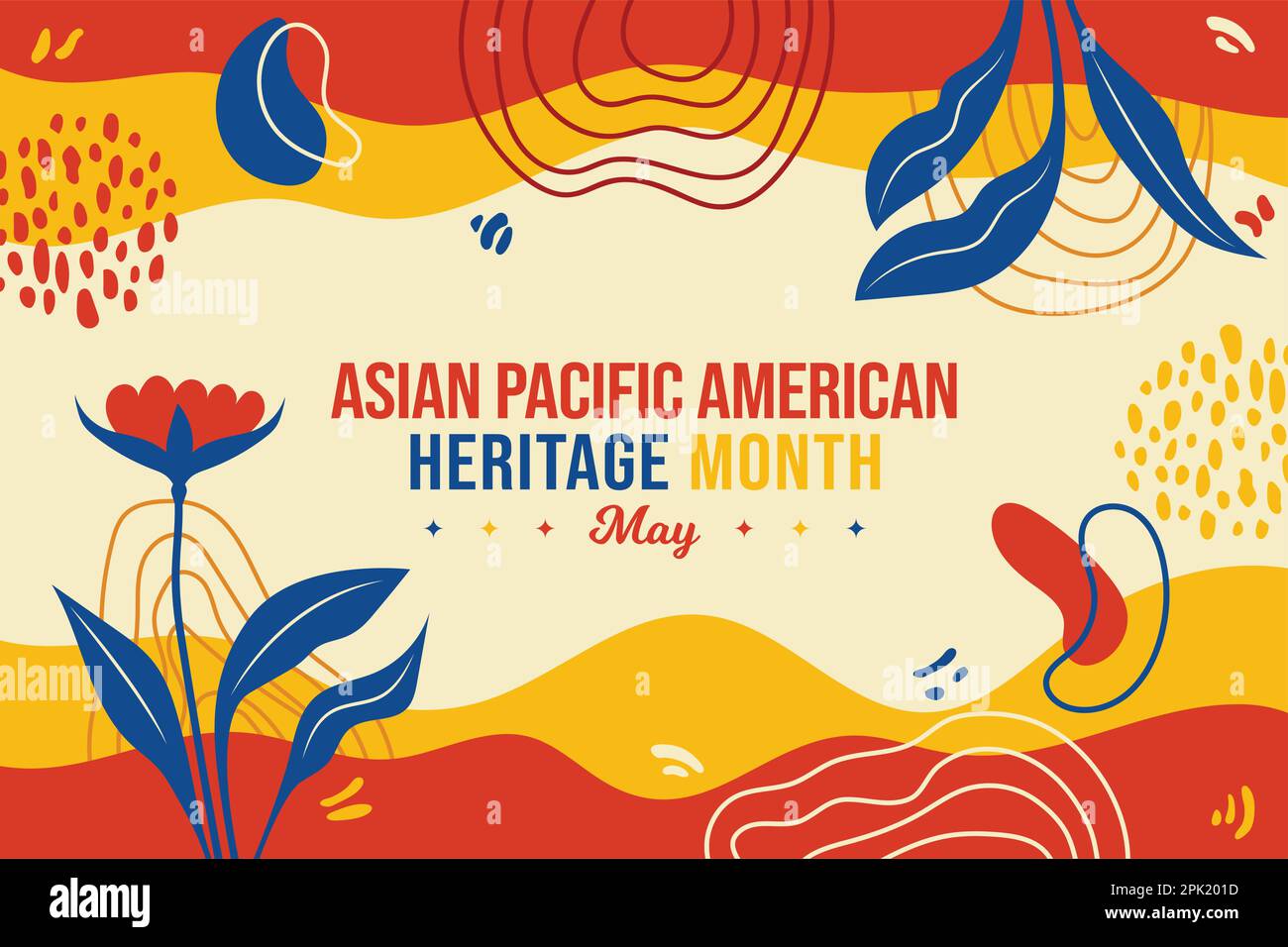 Asiatique américain et Pacific Islander Heritage Month Memphis concept contexte. Illustration vectorielle de la bannière horizontale de May Awareness Celebration Illustration de Vecteur