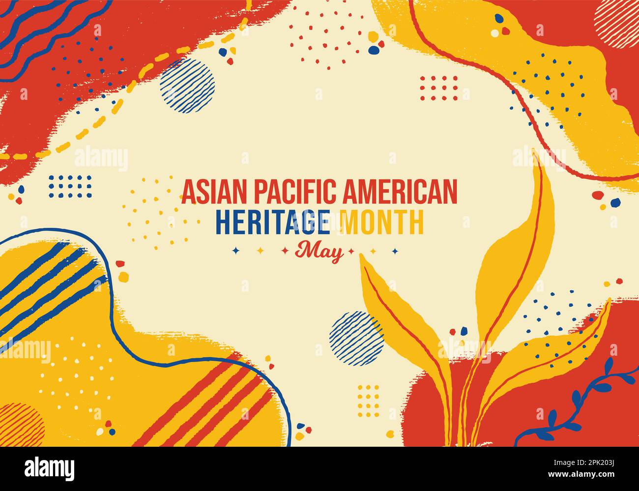 Asiatique américain et Pacific Islander Heritage Month Memphis concept contexte. Illustration vectorielle de la bannière horizontale de May Awareness Celebration Illustration de Vecteur