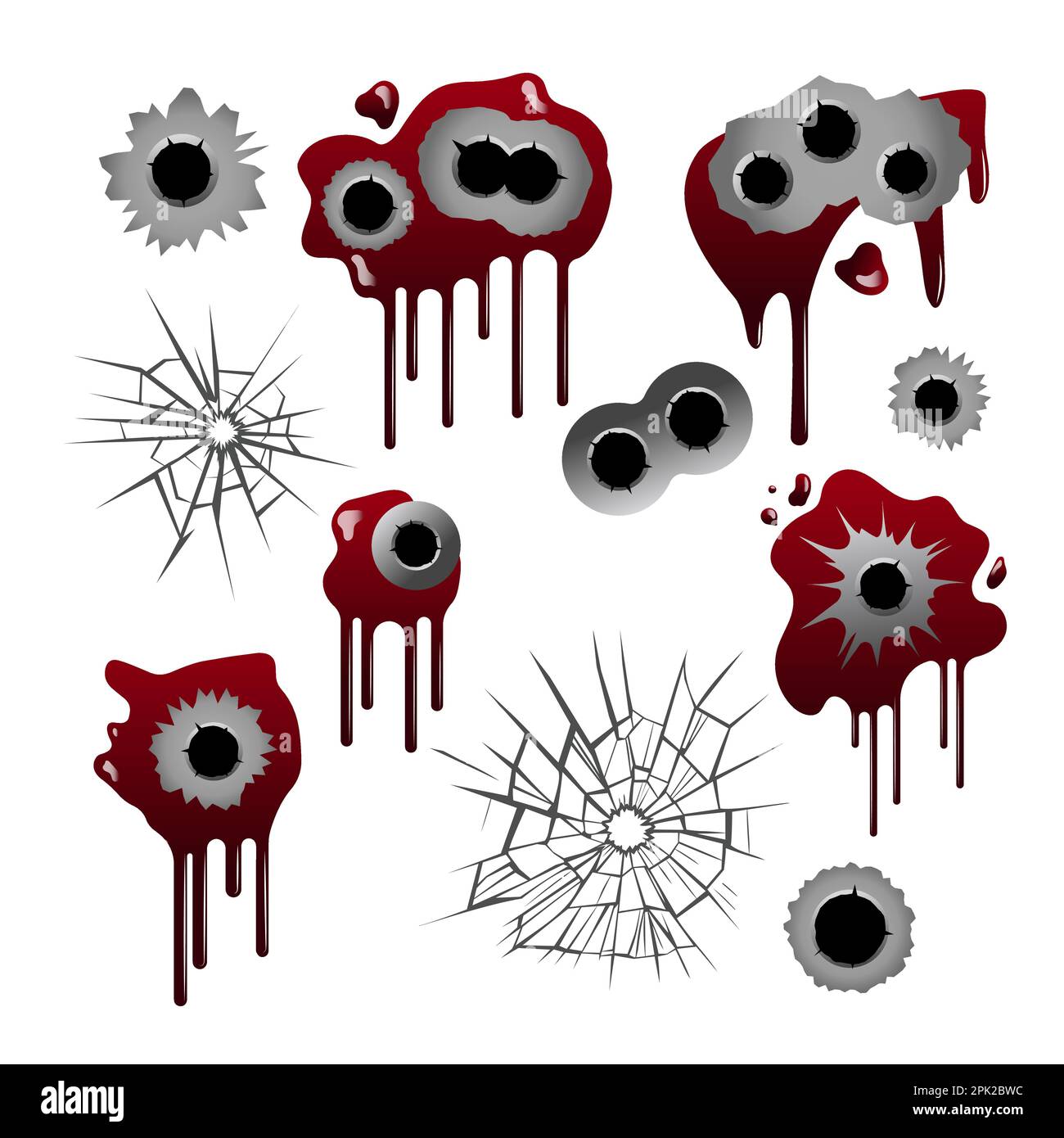 Jeu d'illustrations de dessins animés à puces sur fond blanc Illustration de Vecteur