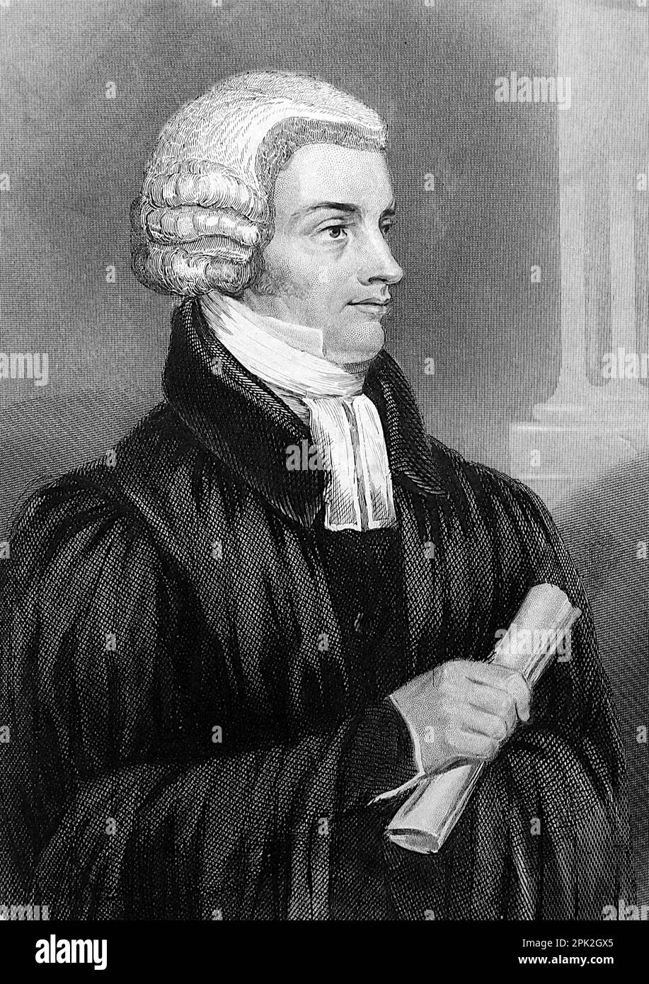 Un portrait de R.H. Shal, député. Gravé par James Morton, début 1800s. Gravure en noir et blanc. Banque D'Images