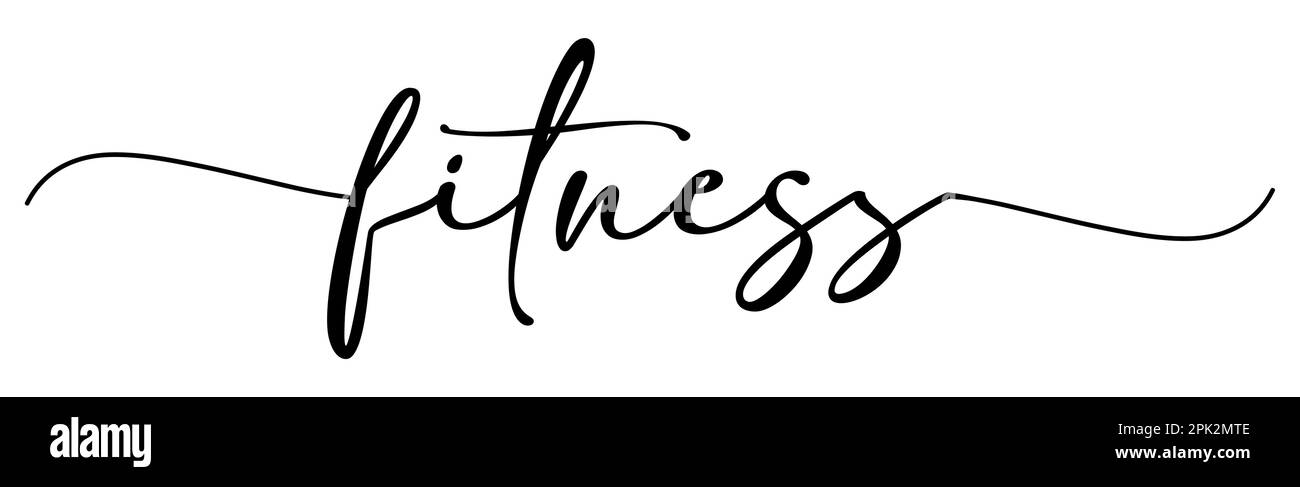 Carte de fitness. Citation positive tirée à la main. Calligraphie moderne à la brosse. Isolé sur fond blanc Illustration de Vecteur