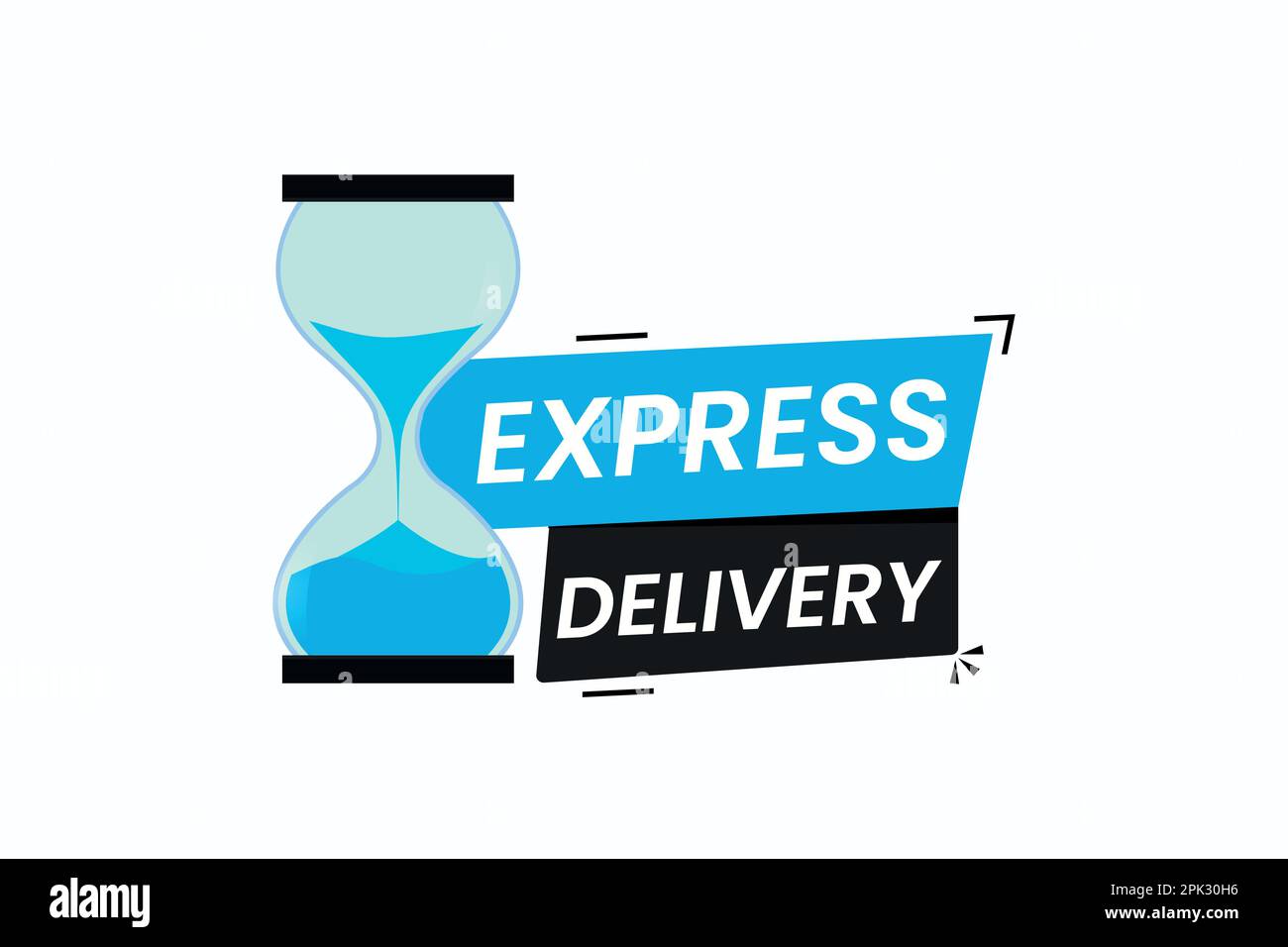 Livraison express avec icône vecteur Hourglass Illustration de Vecteur