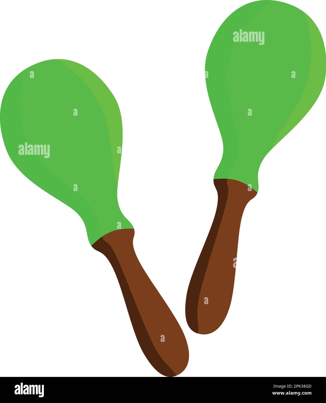 Vert Maracas Music instrument Vector Illustration de Vecteur
