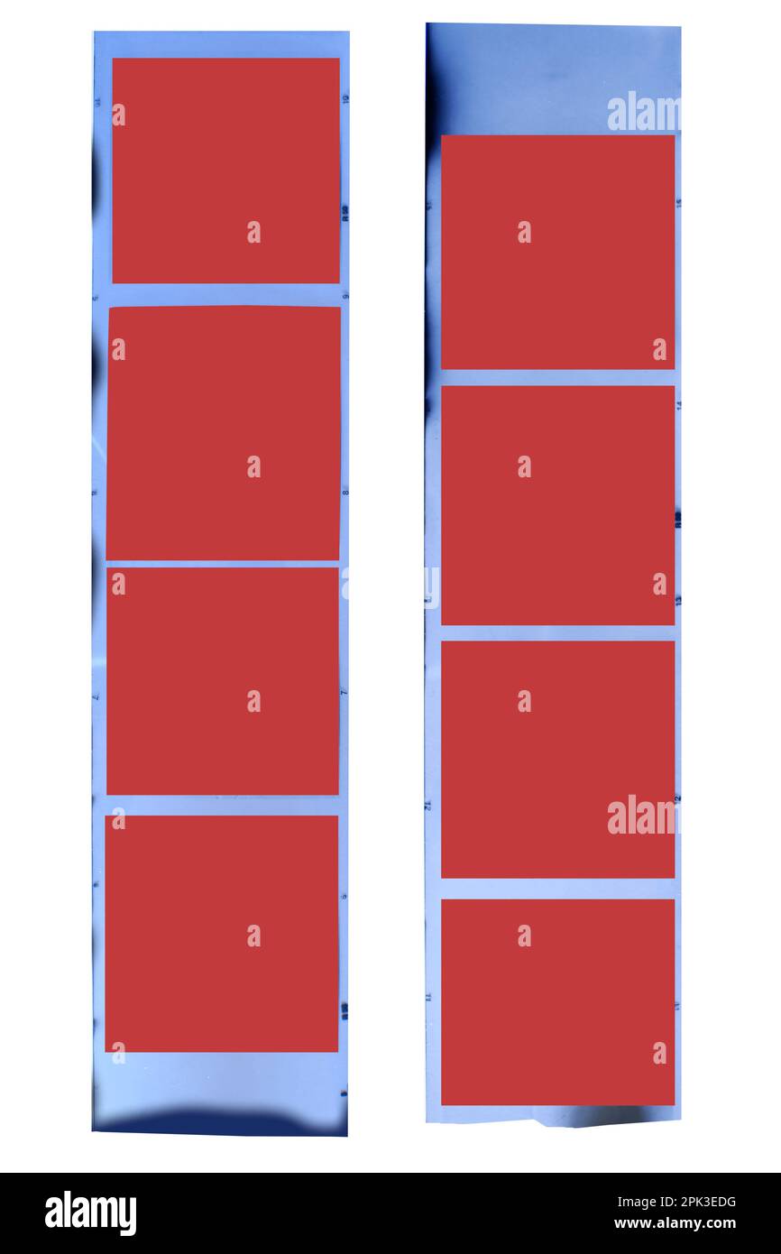 planche-contact avec bandes de film, cadres photo de format moyen, espace de copie libre Banque D'Images