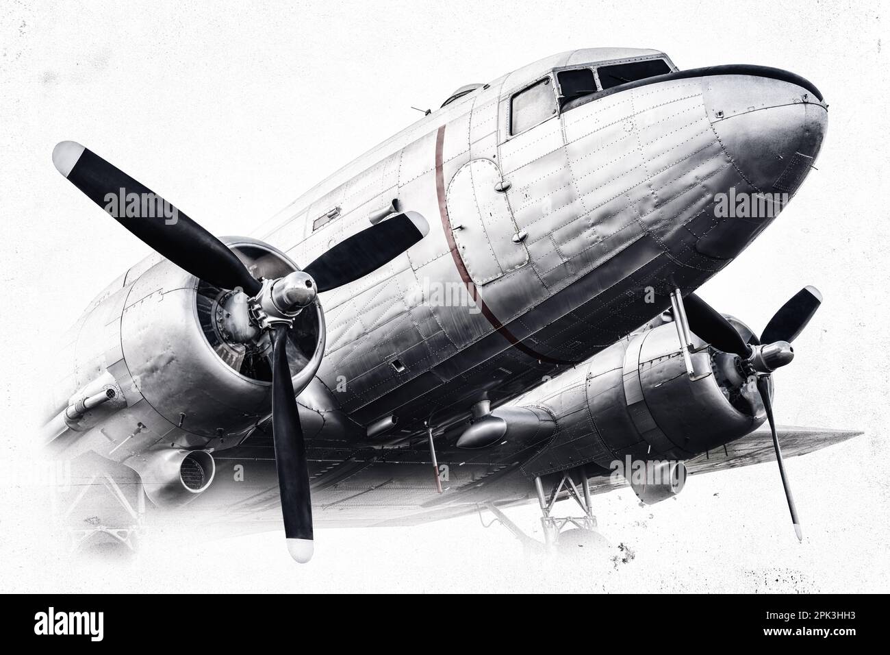 vue de face d'un avion historique Banque D'Images