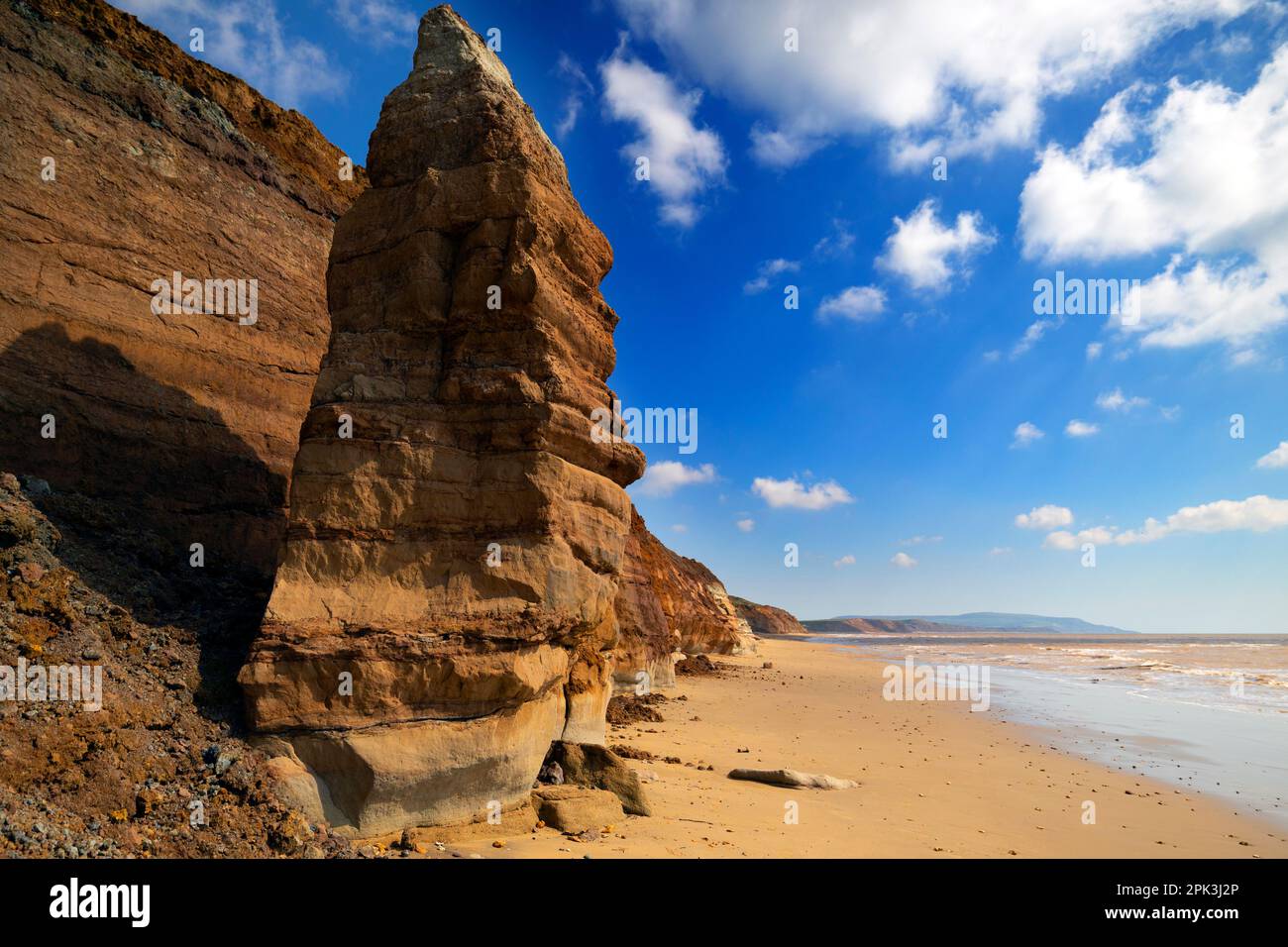 Géologie, côte jurassique, pilier, roche, pinacle, Chille de Chilton, Ile de Wight, Grande-Bretagne, Grande-Bretagne, Royaume-Uni, Grande Banque D'Images