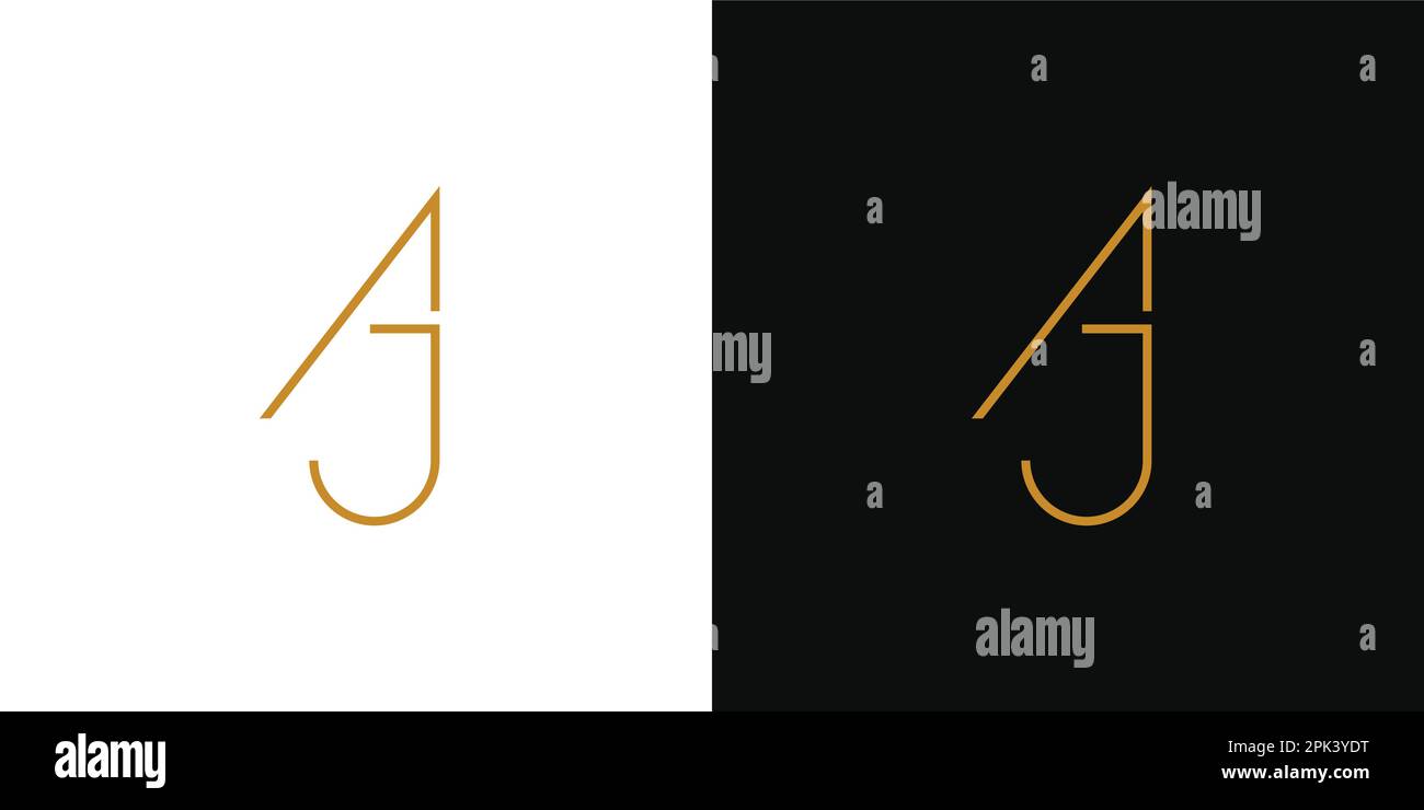 Design élégant et moderne du logo AJ 3 Illustration de Vecteur
