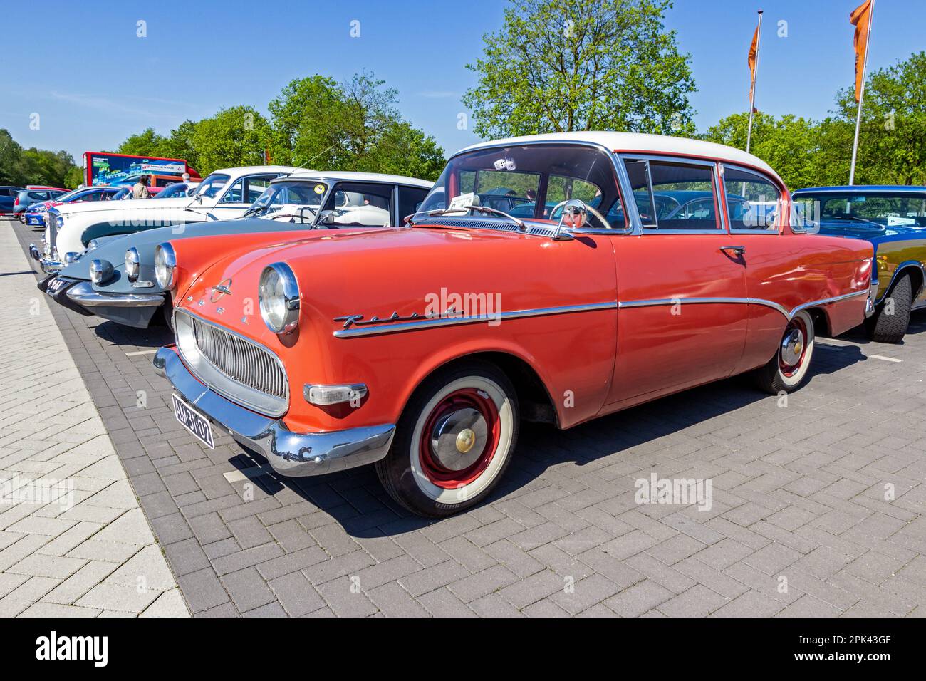 1958 voiture classique Opel Rekord 1500 N sur le parking de Rosmalen, pays-Bas - 8 mai 2016 Banque D'Images