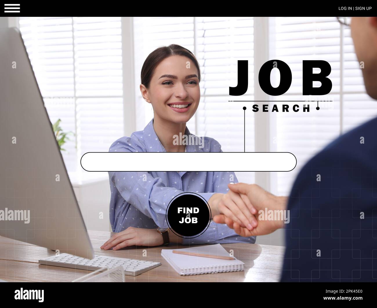 Page d'accueil du site Web de l'emploi. Moteur de recherche d'emploi Photo  Stock - Alamy