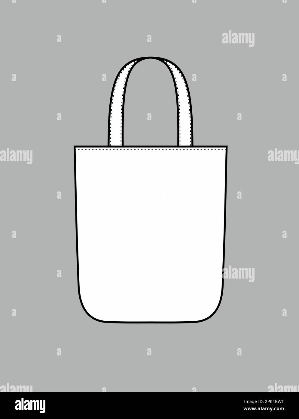 Sac fourre-tout. Illustration vectorielle technique. Illustration de Vecteur