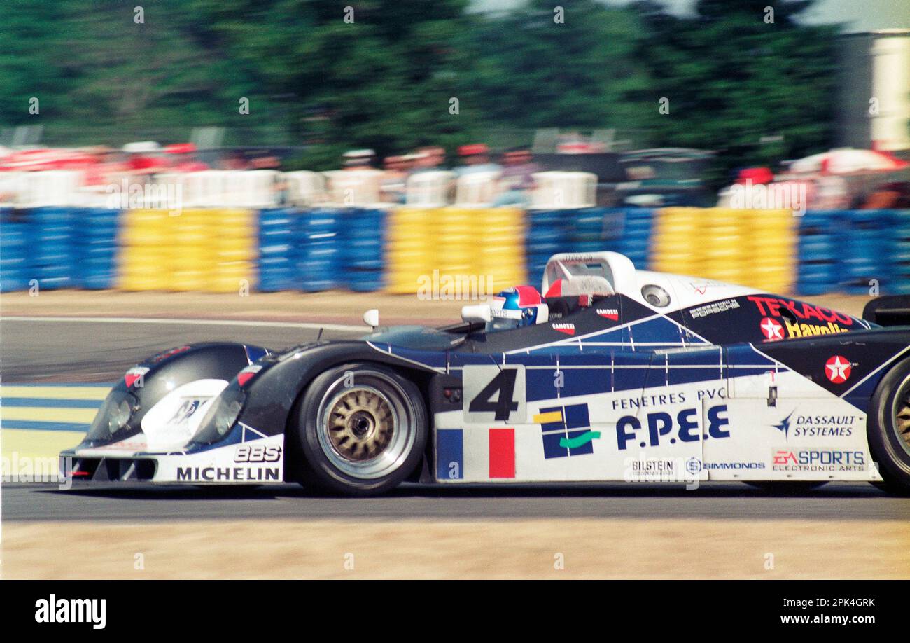 24 heures du Mans 1996 - courage C36 Driven by Mario Andretti /Jan Lammers (NL)/Derek Warwick (GB) Banque D'Images