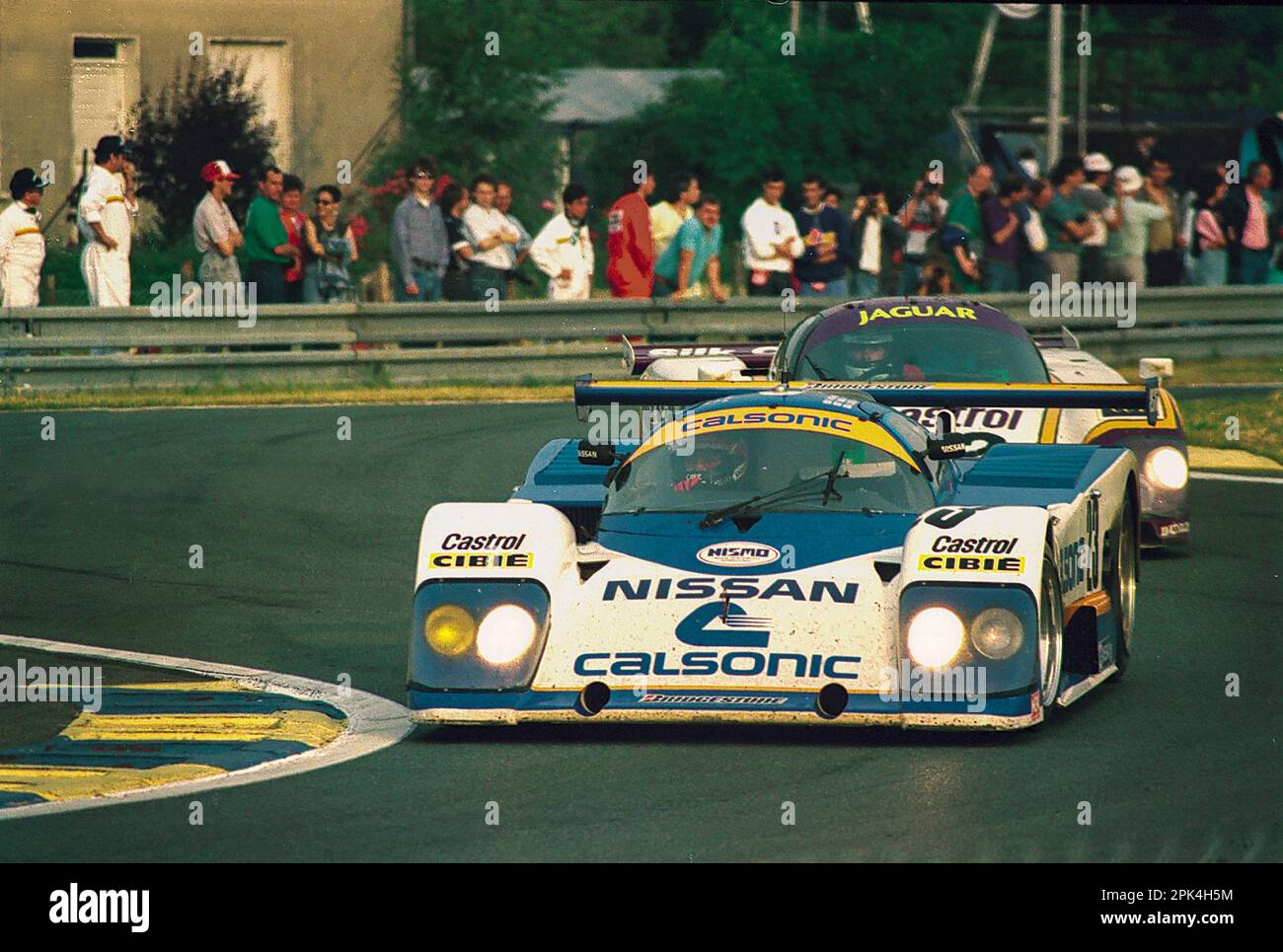 24 heures du Mans 1988 - Nissan R88C piloté par : Kazuyoshi Hoshino (J)/Takao AMA (J)/Aguri Suzuki (J) Banque D'Images