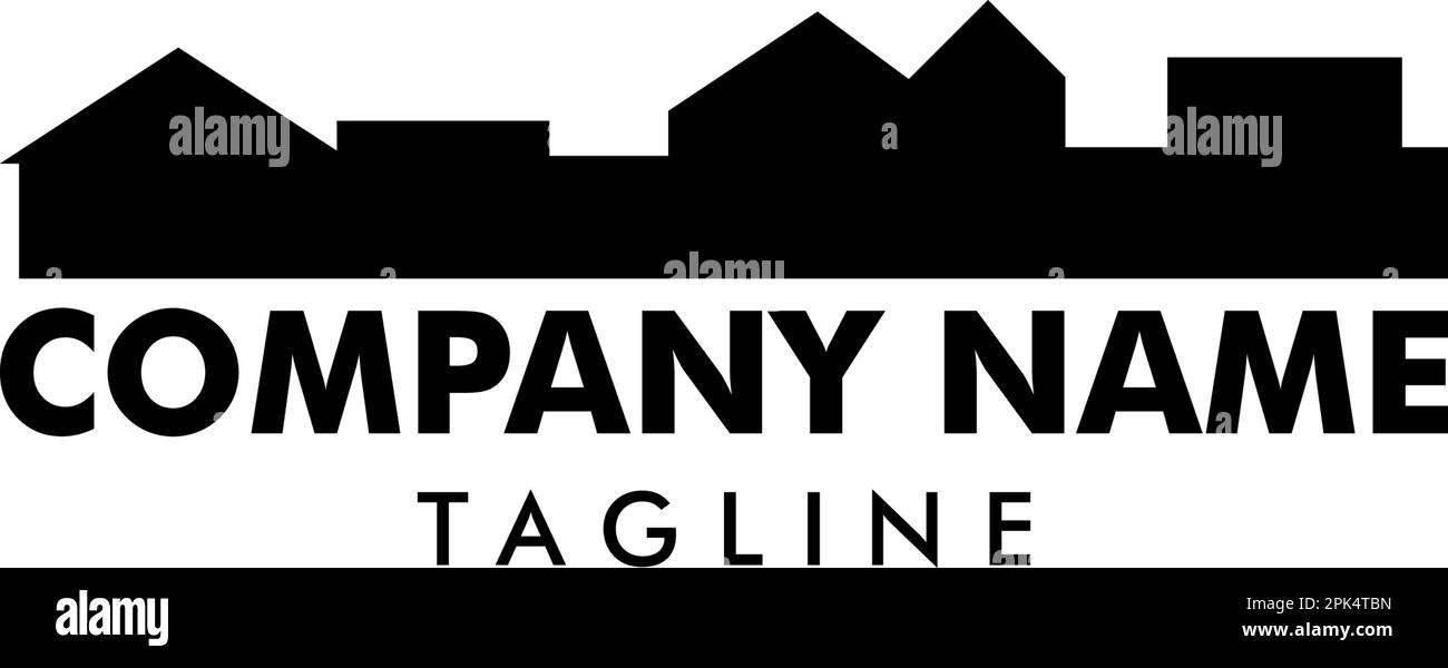 Maison, maison, hypothèque, immobilier Silhouette logo Design icône vectorielle Illustration de Vecteur