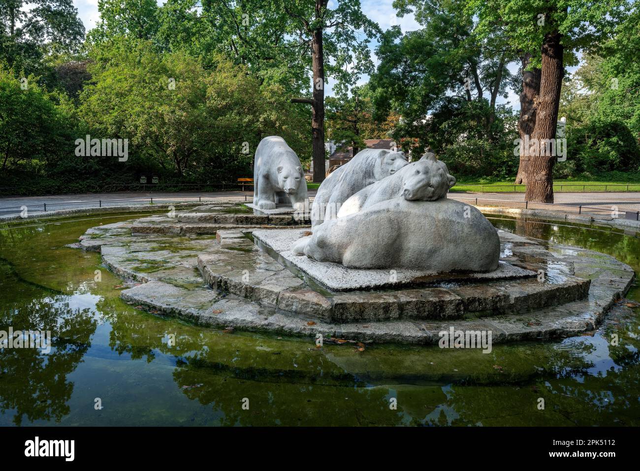 Polar Bears Sculpture au zoo de Berlin - Berlin, Allemagne Banque D'Images