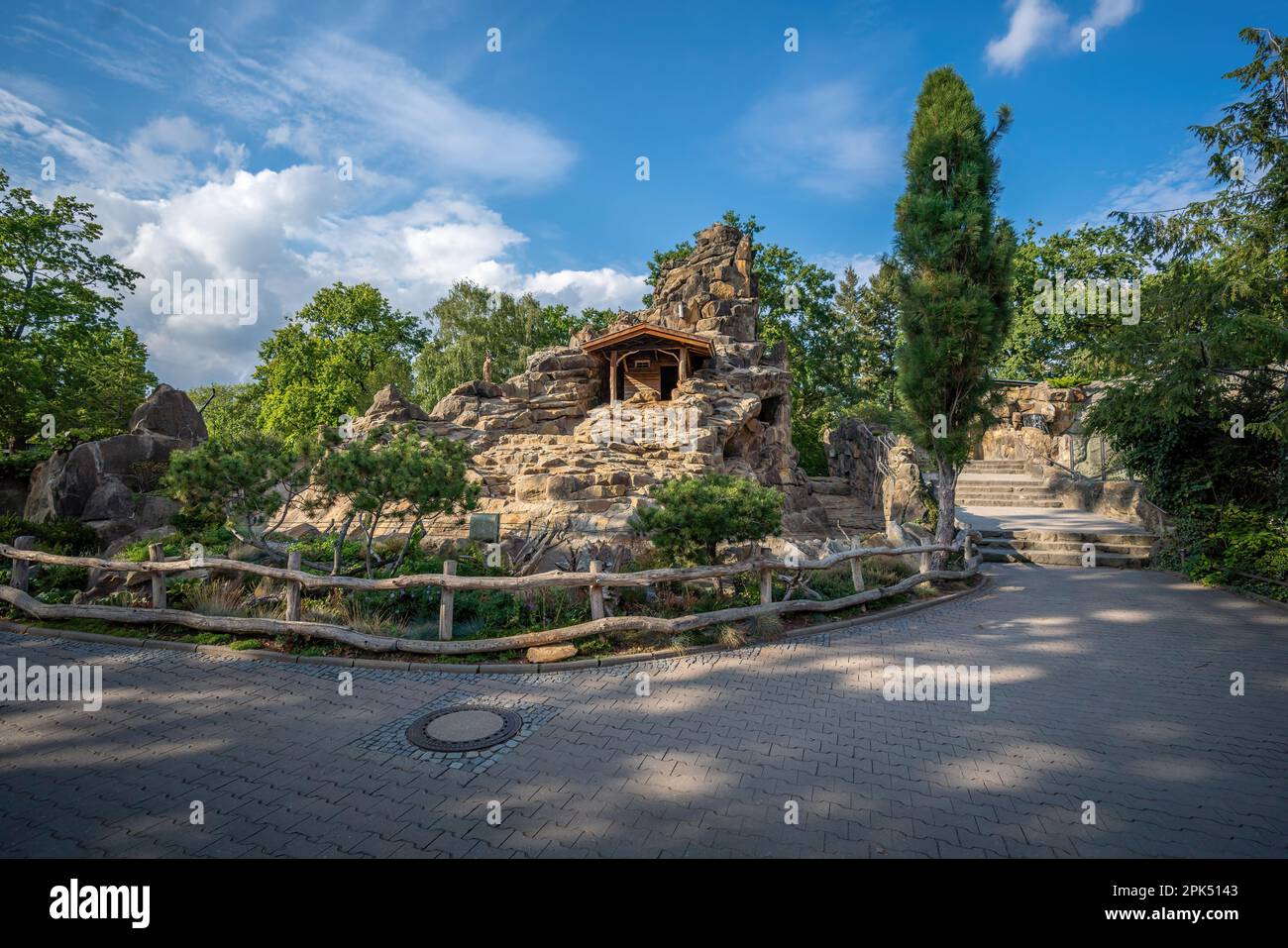 Enceinte Ibex au zoo de Berlin - Berlin, Allemagne Banque D'Images