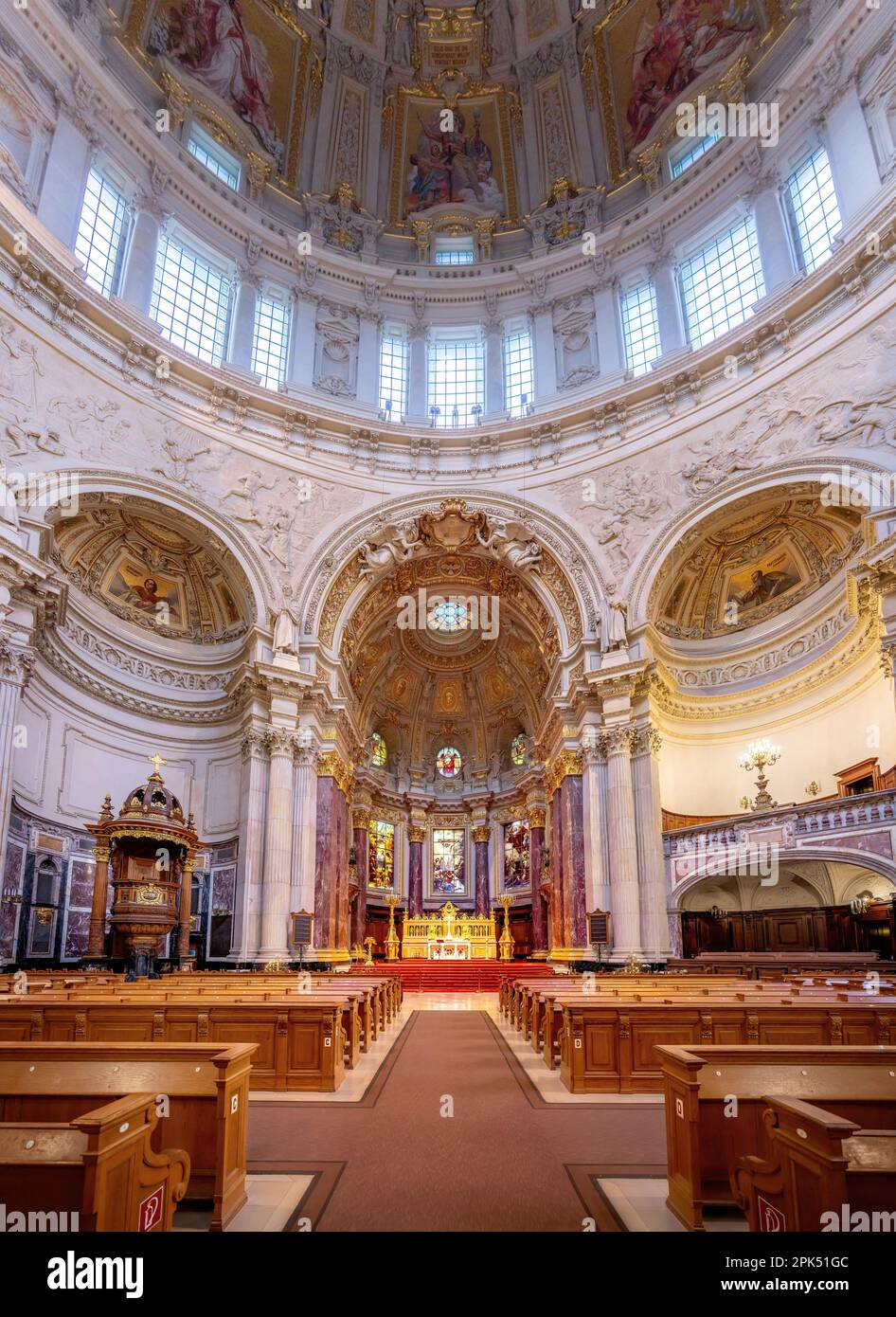 Intérieur de la cathédrale de Berlin - Berlin, Allemagne Banque D'Images