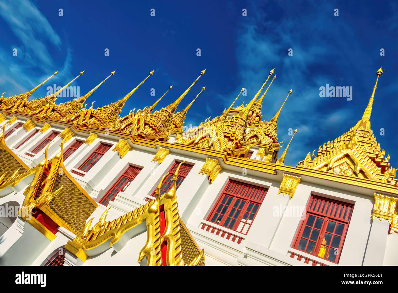 Wat Ratchanatdaram à Bangkok, Thaïlande Banque D'Images