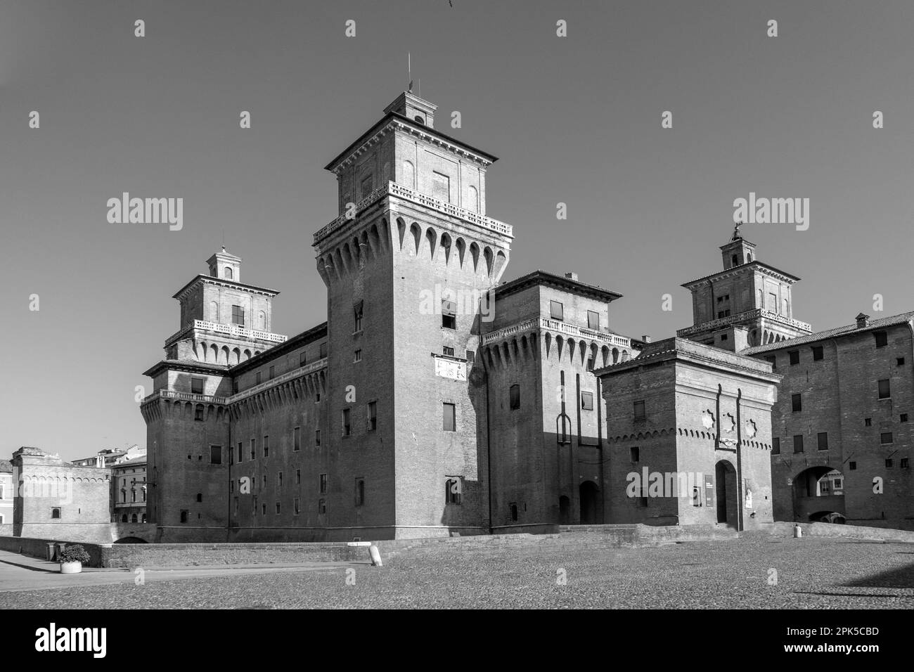 Château historique d'Etense de Ferrara en Italie Banque D'Images