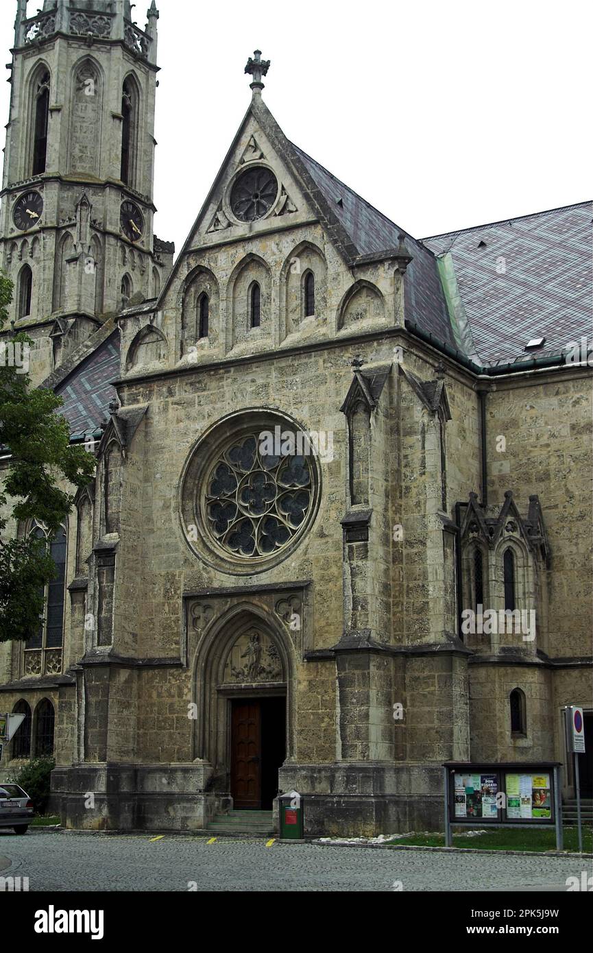 Bad Hall, Autriche, Katholische Pfarrkirche Heiligen Erlöser; église paroissiale catholique du Saint Rédempteur; kościół Najświętszego Zbawiciela Banque D'Images