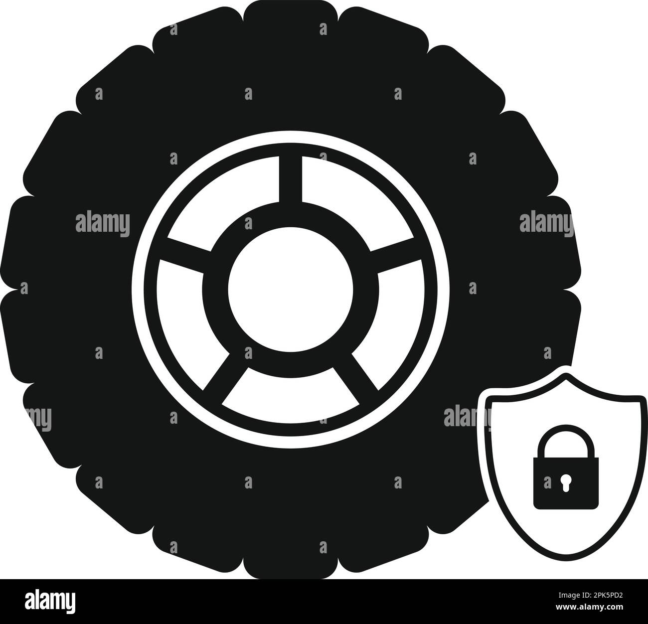 Icône assurance automobile. EPS vectoriel de style plat. Illustration de Vecteur