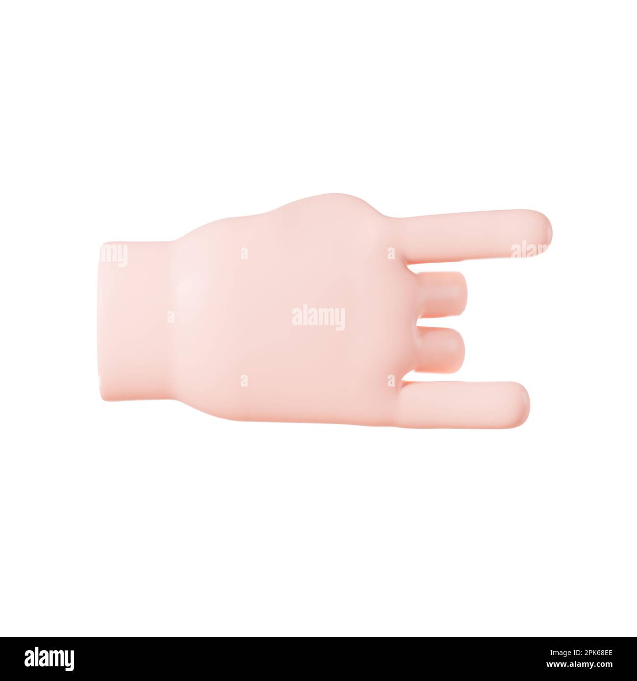 Dessin animé divers gestes de main, rendu 3D. Dessin numérique. Banque D'Images