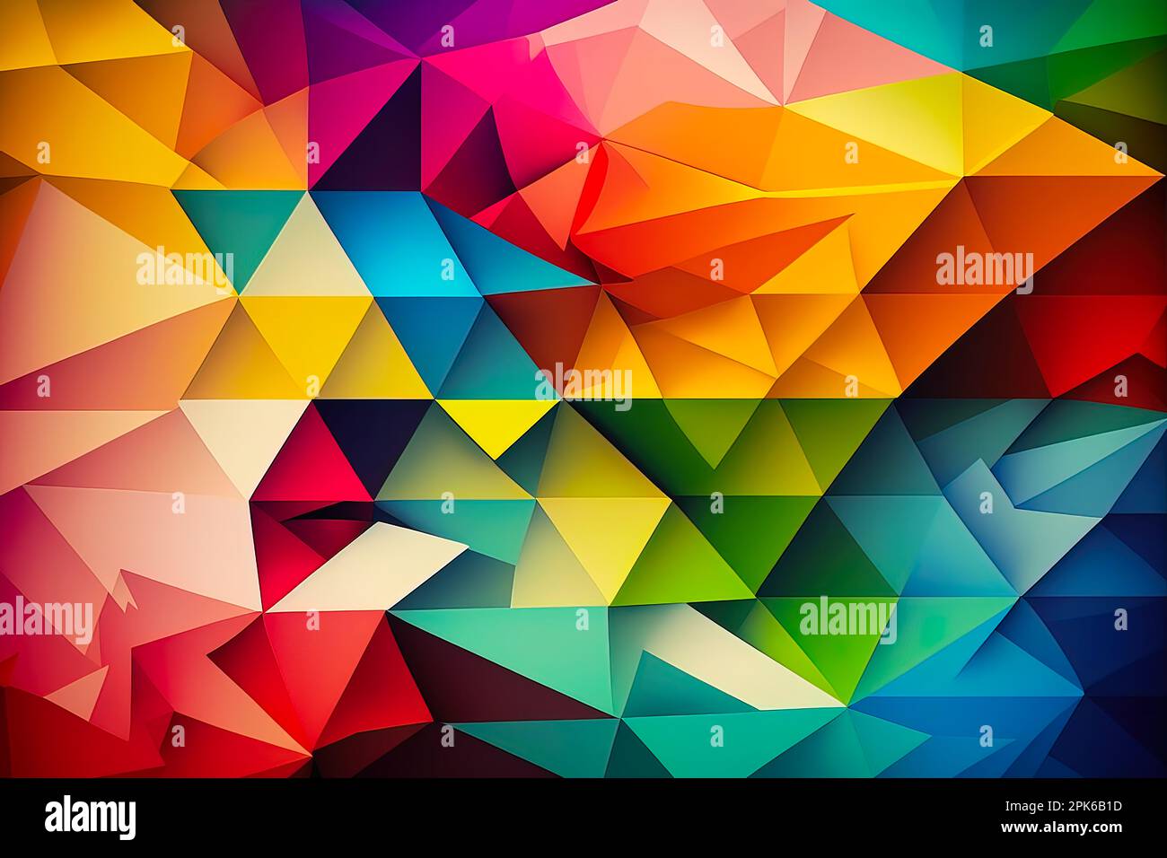 arc-en-ciel coloré triangle géométrique résumé illustration d'arrière-plan. Conception polygonale. Banque D'Images